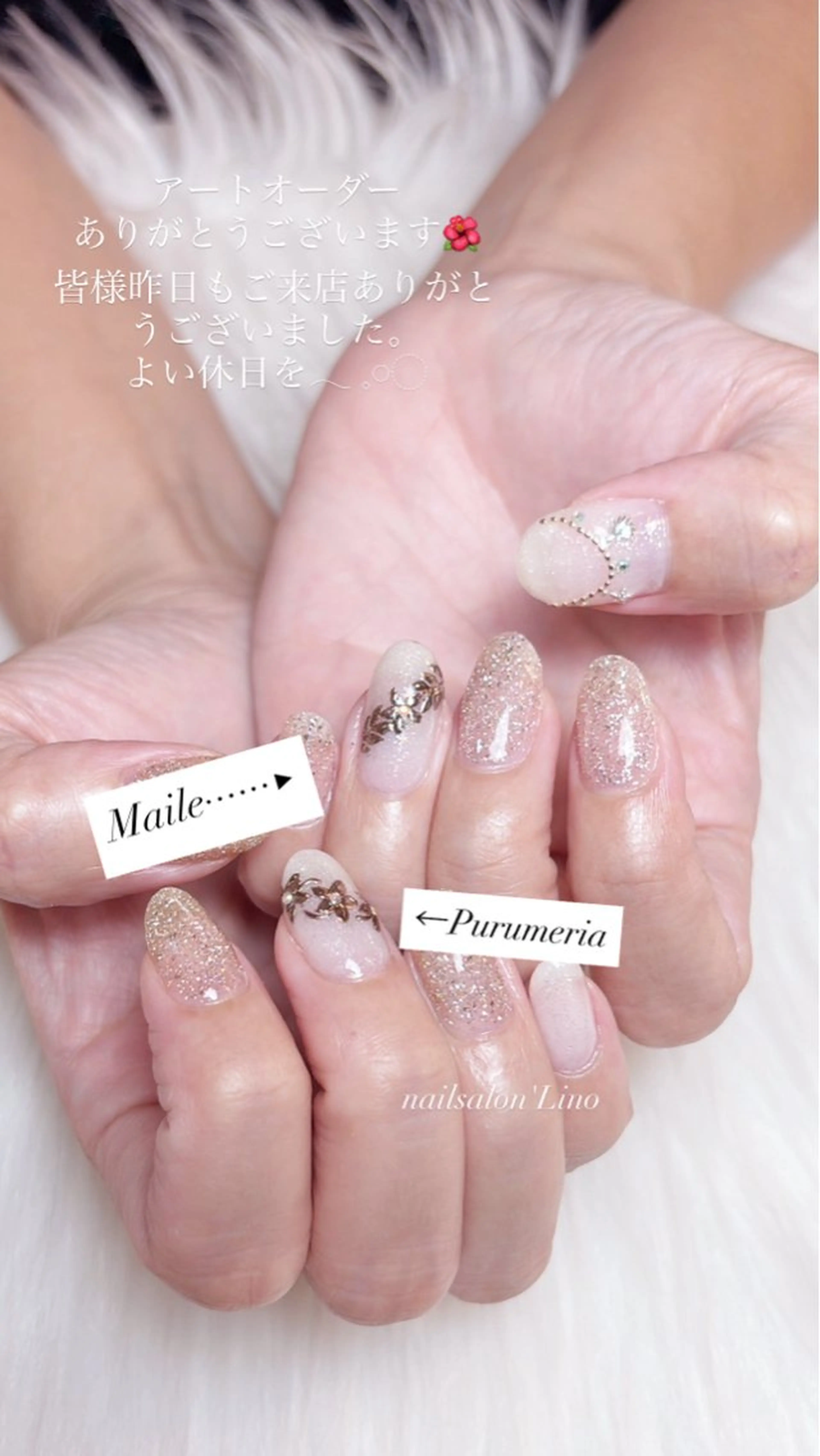 ネイル アートネイル フラッシュネイル Lino𓂃⟡.· Chizuruのネイルデザイン