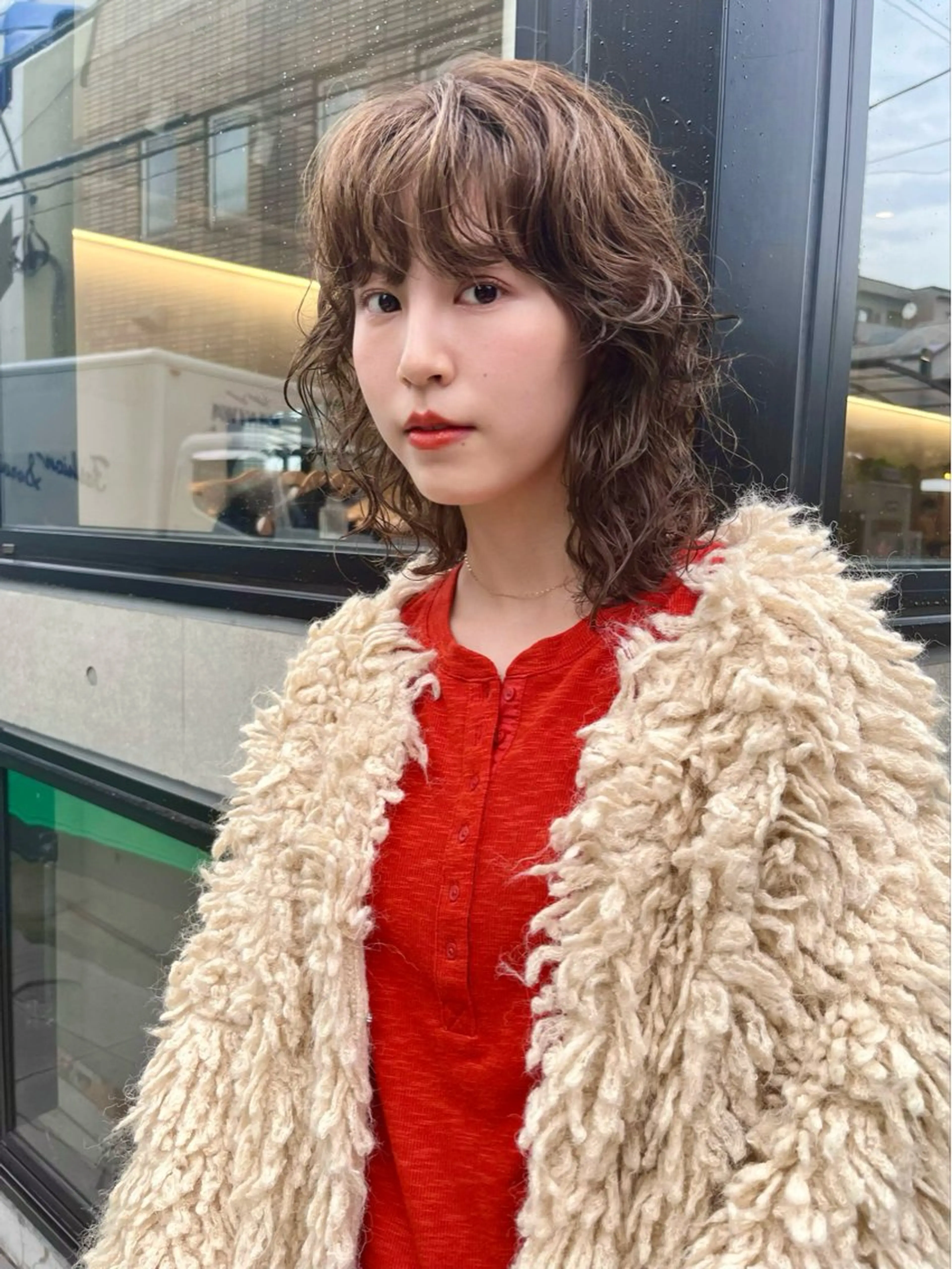 ミディアム パーマ 似合わせ特化/レイヤ ーカット/mikuのヘアスタイル