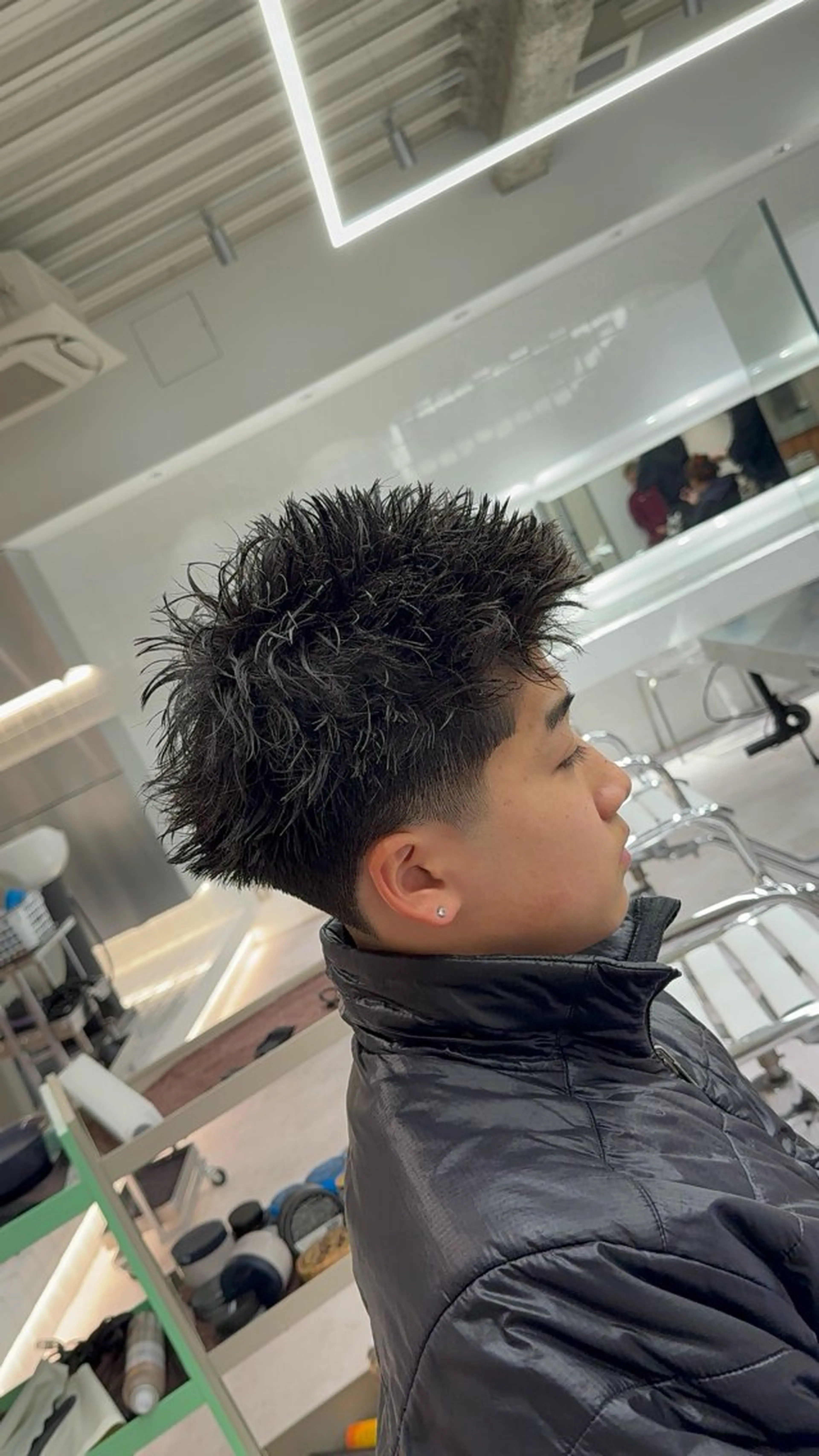 ショート パーマ メンズ フェードカット メンズパーマ カット パーマ トリートメント MEN’S SALON HAVANA所属・渋谷/スパイキー/ メンズパーマ千尋のヘアスタイル