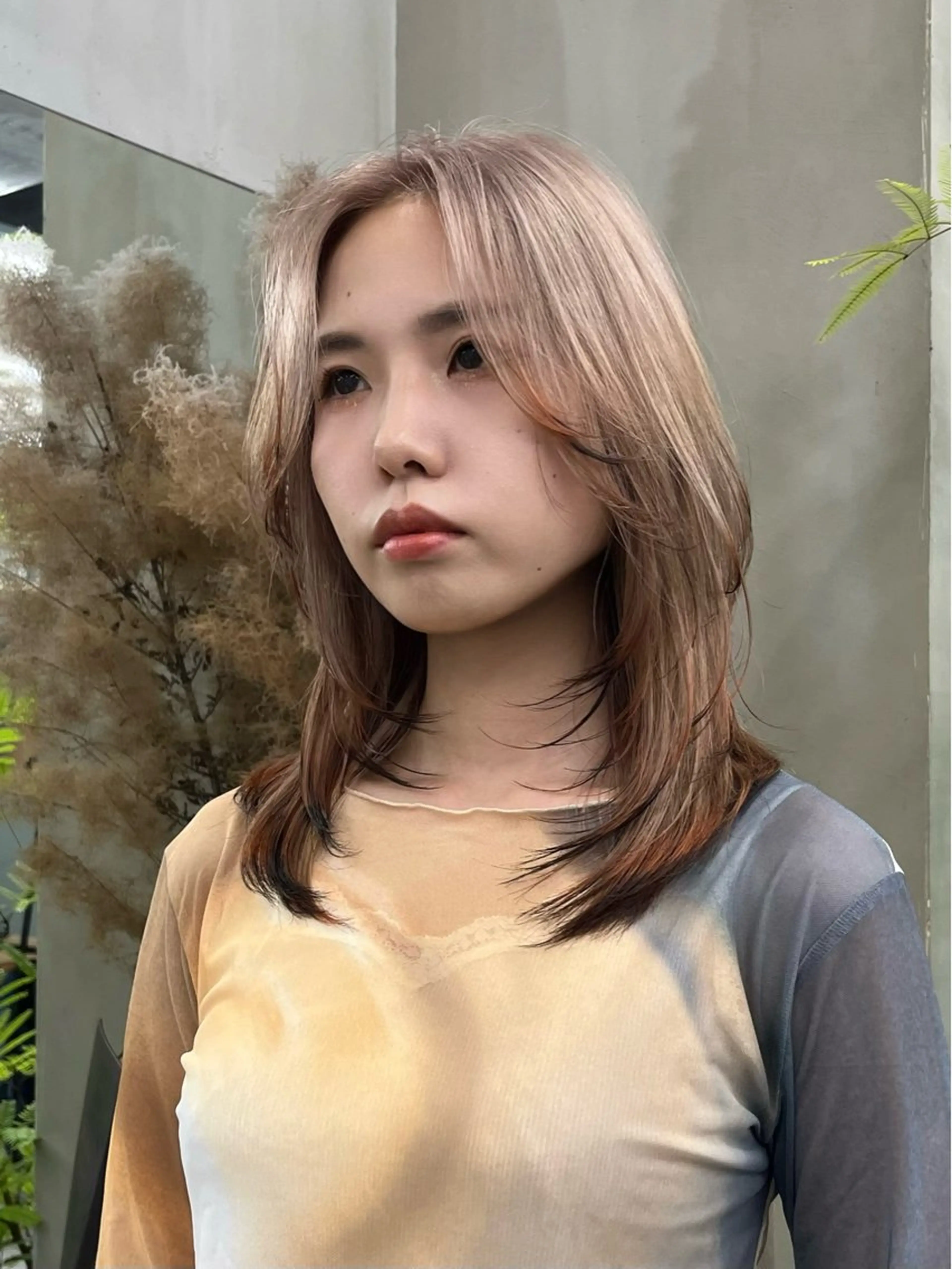 セミロング カラー カット ヘアカラー ウルフ/レイヤー ⚡️ITSUKU⚡️のヘアスタイル