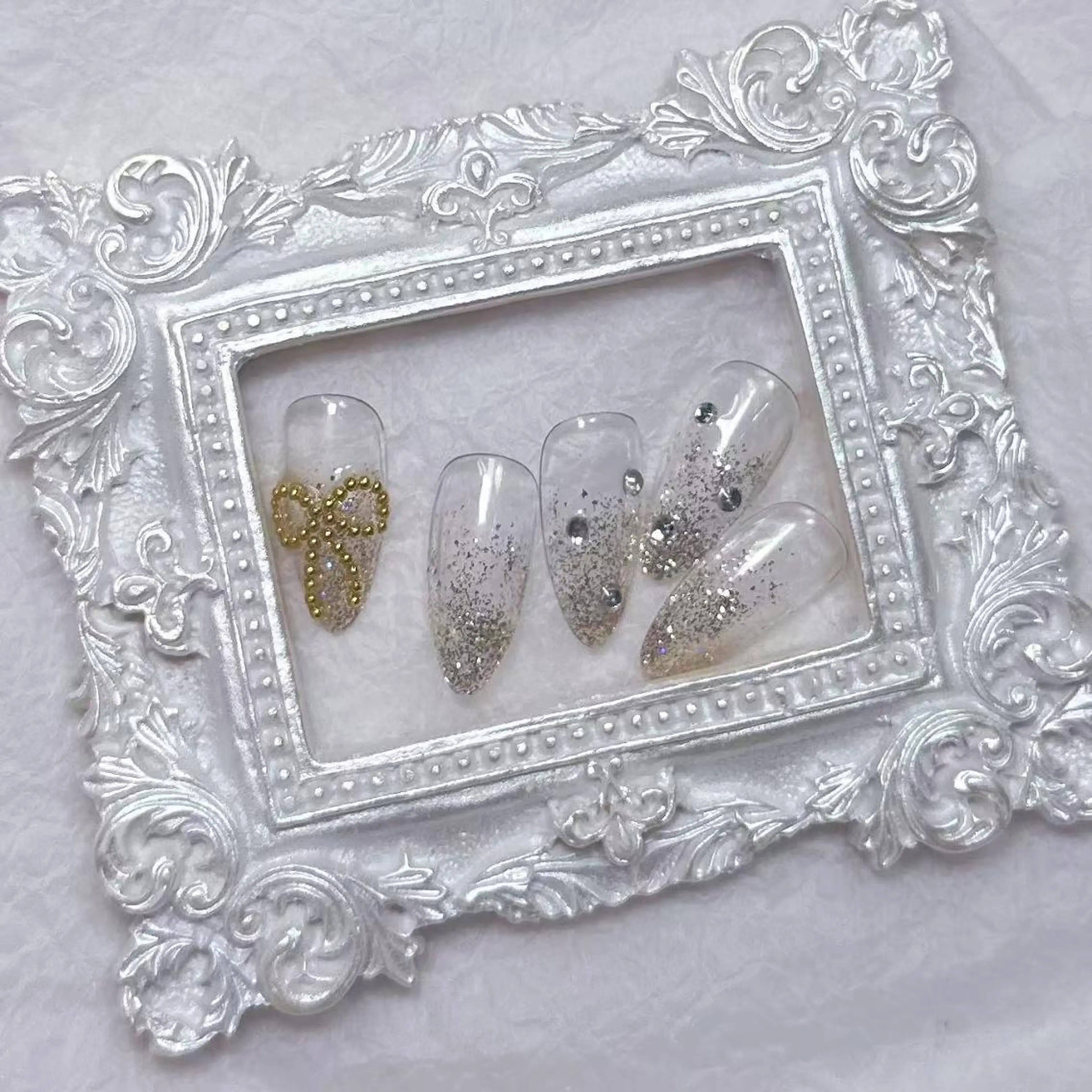 ネイル アートネイル オーロラネイル ガーリー キラキラネイル マグネットネイル Diamond NAIL💝のネイルデザイン