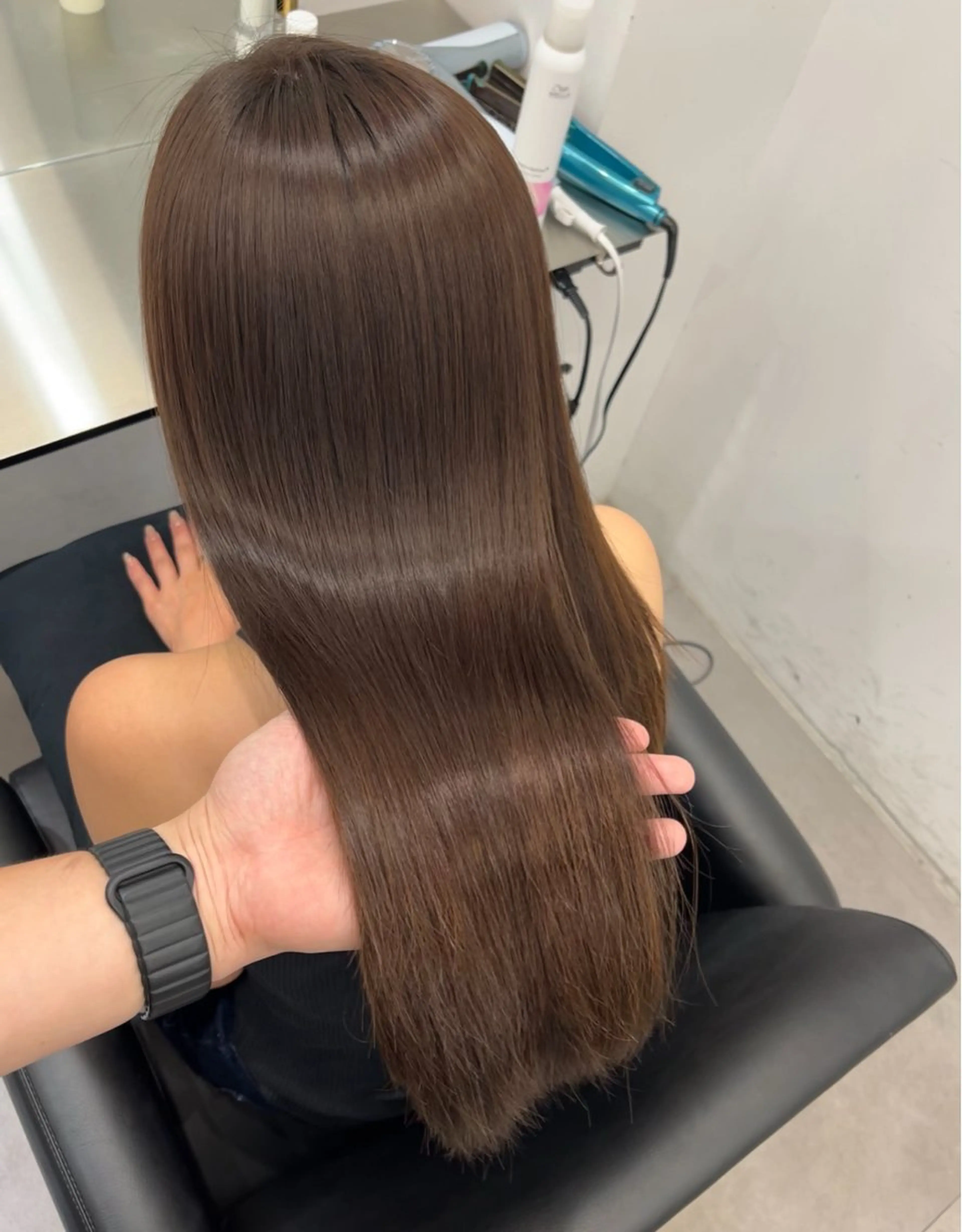 ロング カット ヘアカラー 縮毛矯正 トリートメント 髪質改善/縮毛矯正 梅田茶屋町/西尾祐作のヘアスタイル