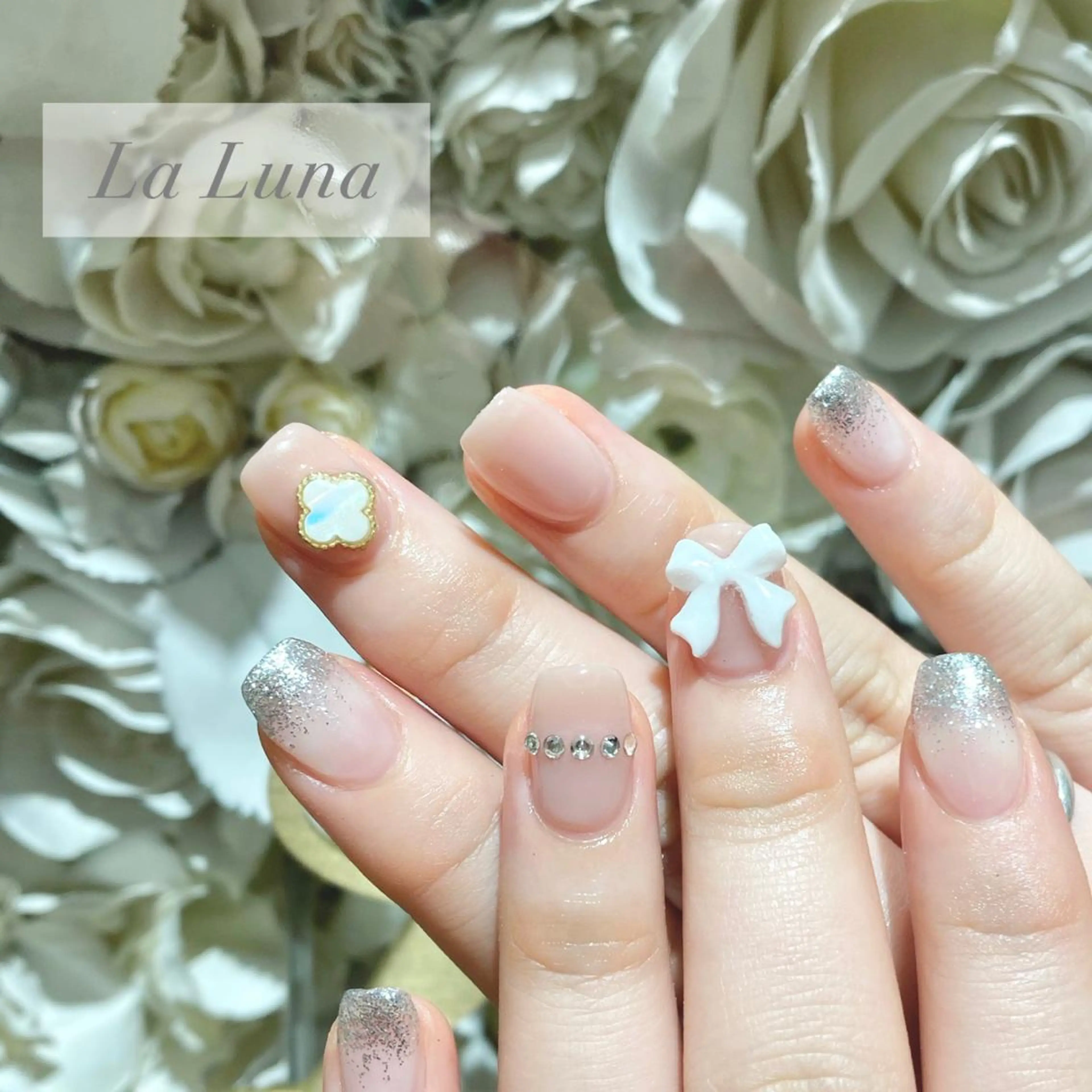 ネイル リボン ＬａＬｕｎａ🌙 natsukiのネイルデザイン