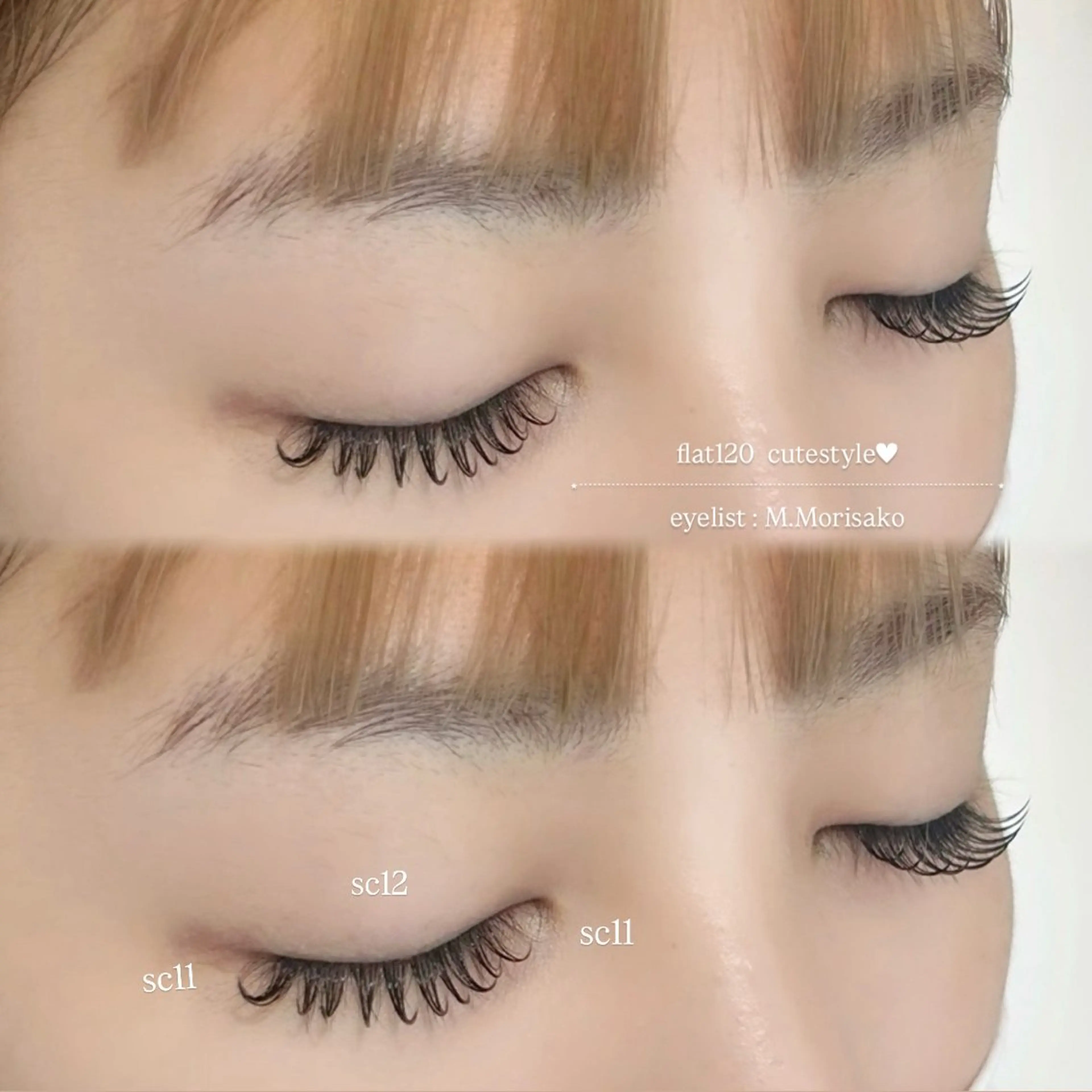 マツエク・マツパ フラットラッシュ M. Morisakoのマツエク・マツパデザイン