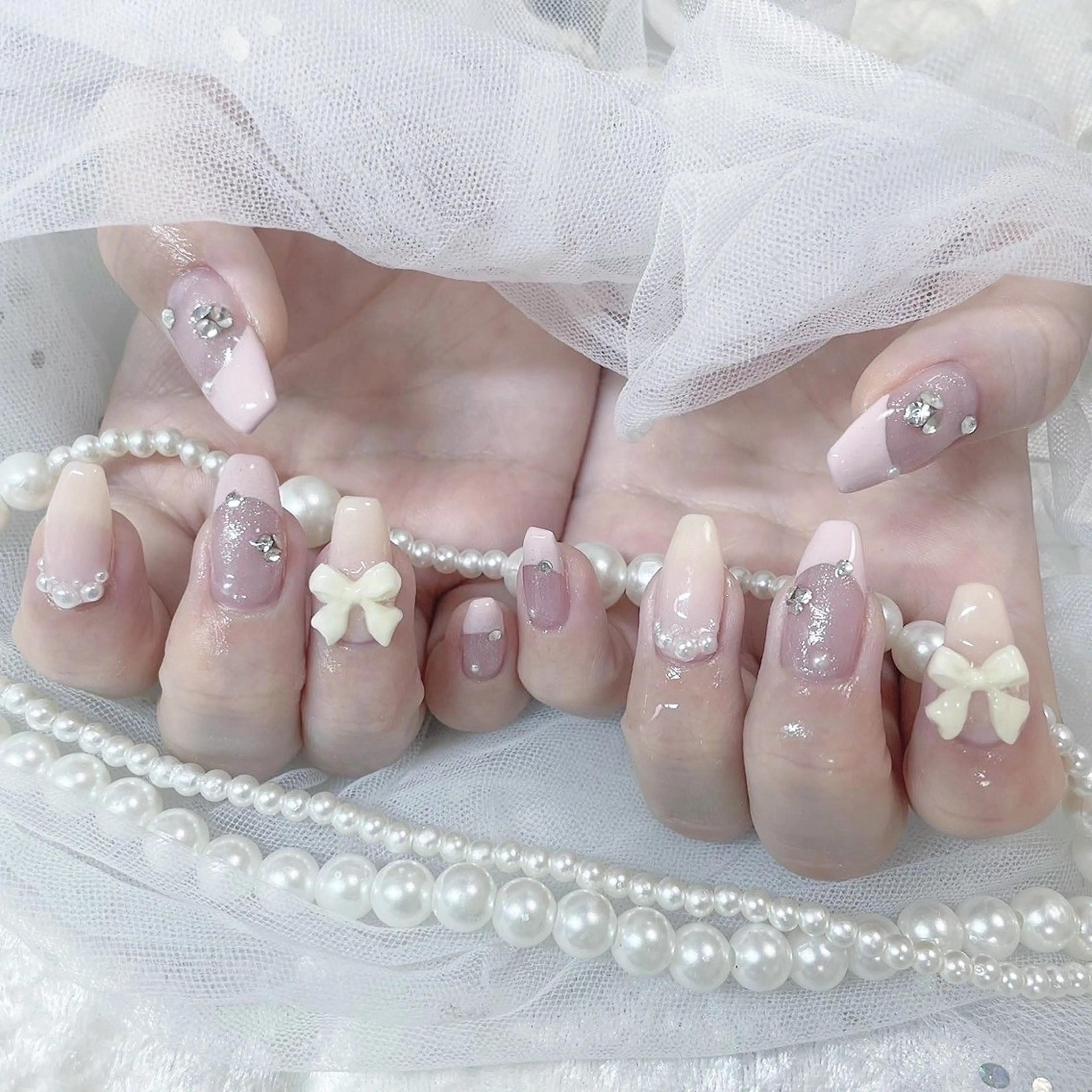 ネイル 長さ出し フットネイル 韓国ネイル マグネットネイル 持ち込み ハンドネイル Minami 🍓のネイルデザイン