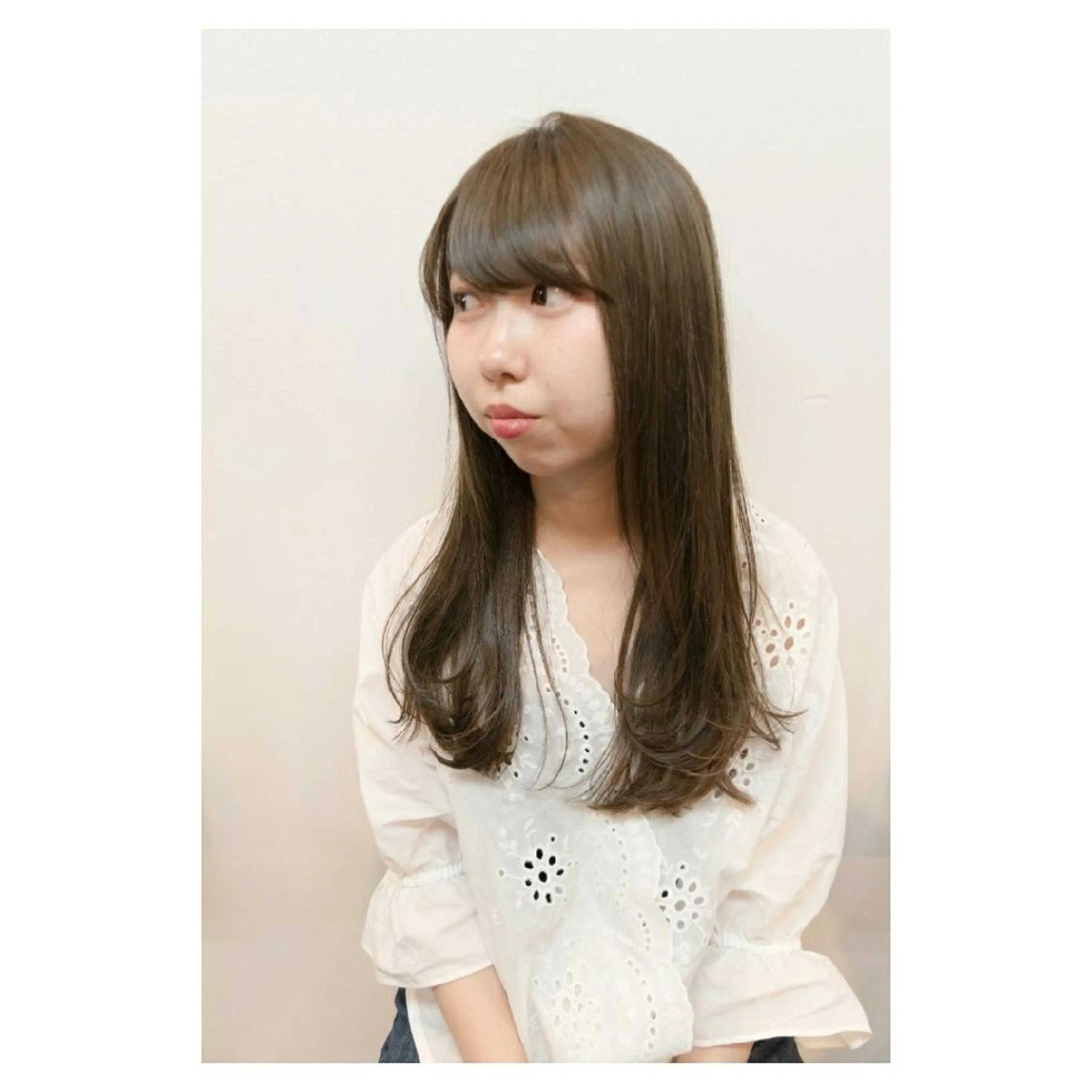 セミロング カラー イルミナカラー トリートメント 原田 祥彰のヘアスタイル