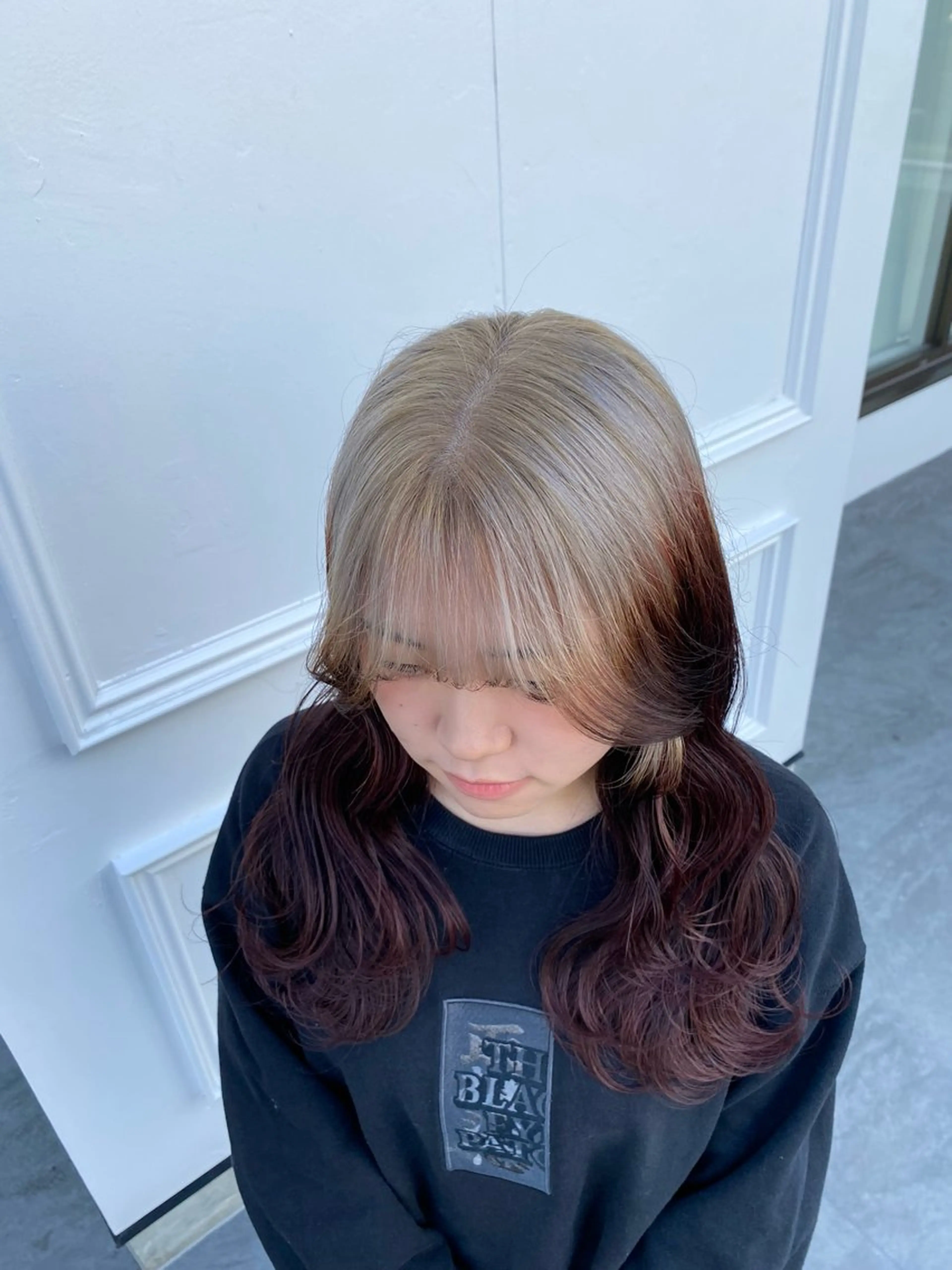 セミロング カラー yate'/ Wカラー/小出捷也のヘアスタイル