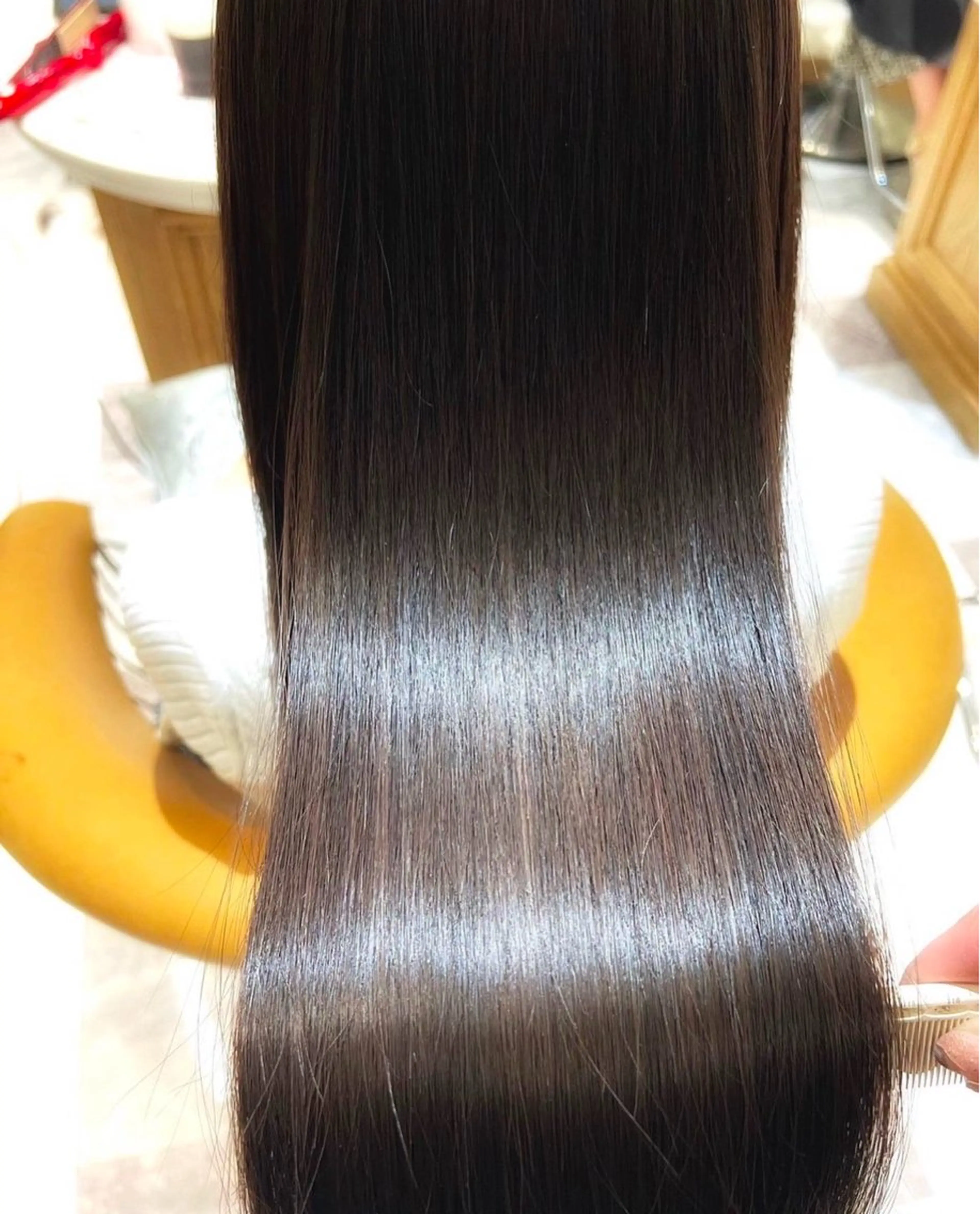 ロング 縮毛矯正 透明感カラー/艶髪 髪質改善/ayariのヘアスタイル