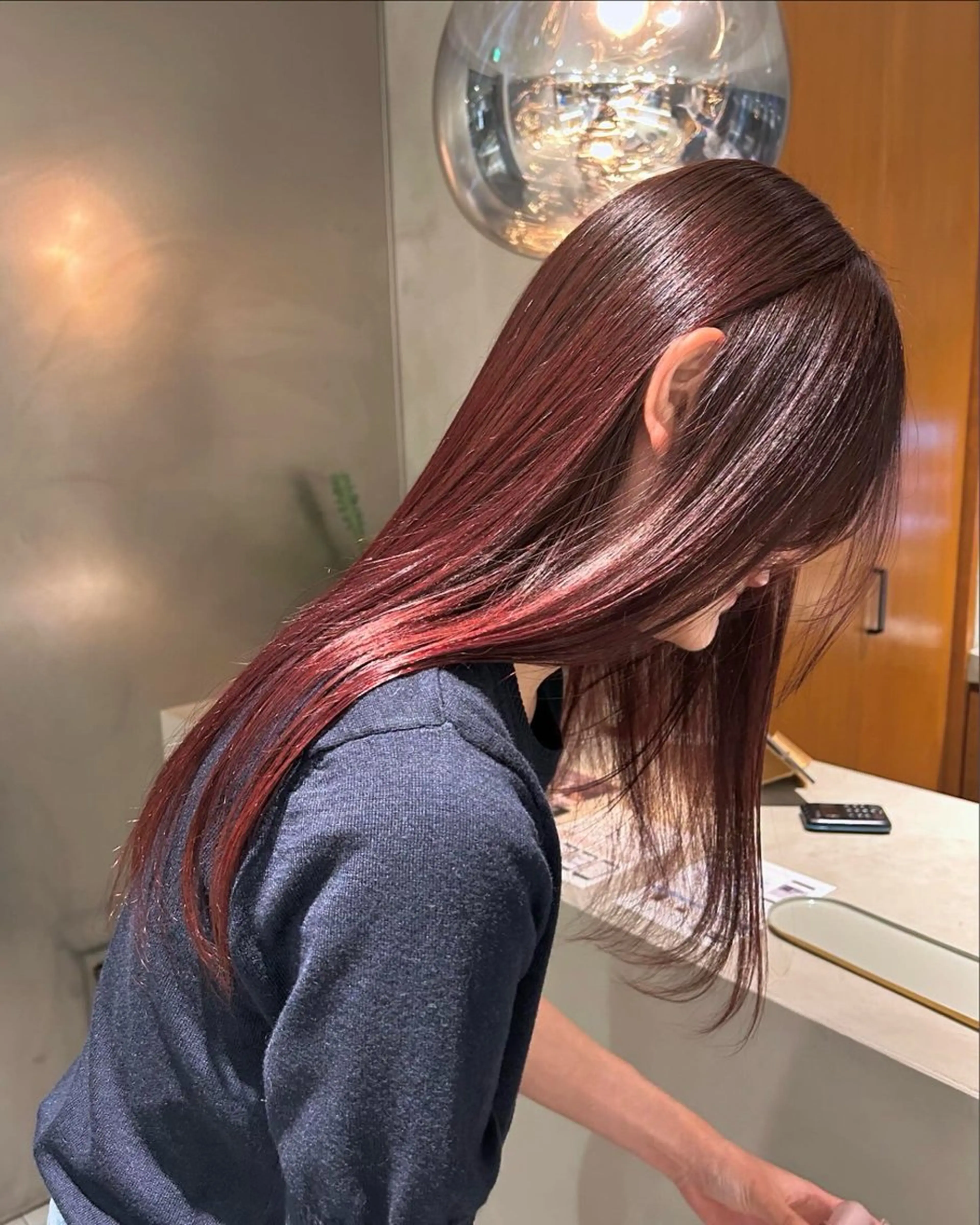 ロング カラー 馬場 菜乃夏のヘアスタイル