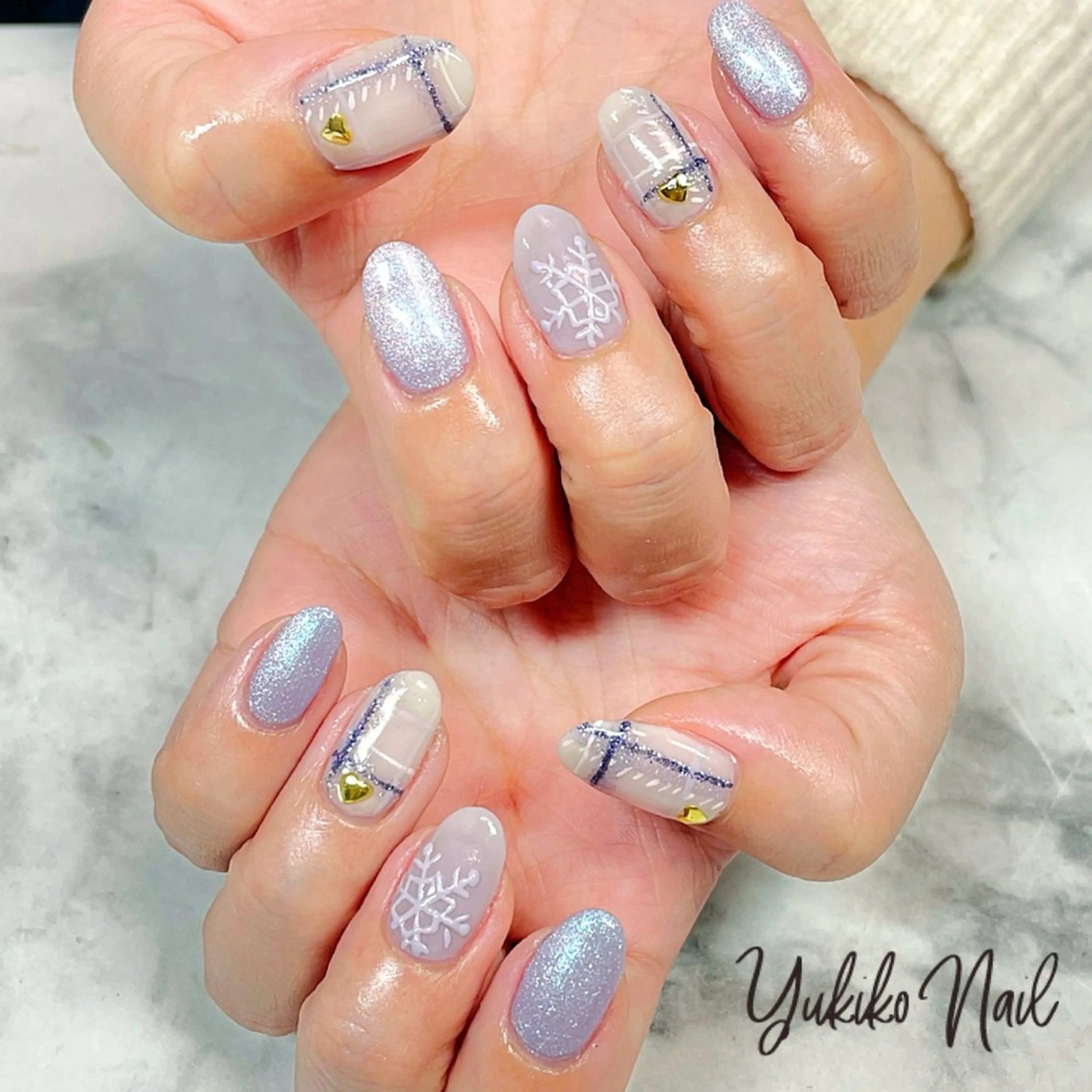 ネイル 冬ネイル ハンドネイル ユキコ ネイルのネイルデザイン