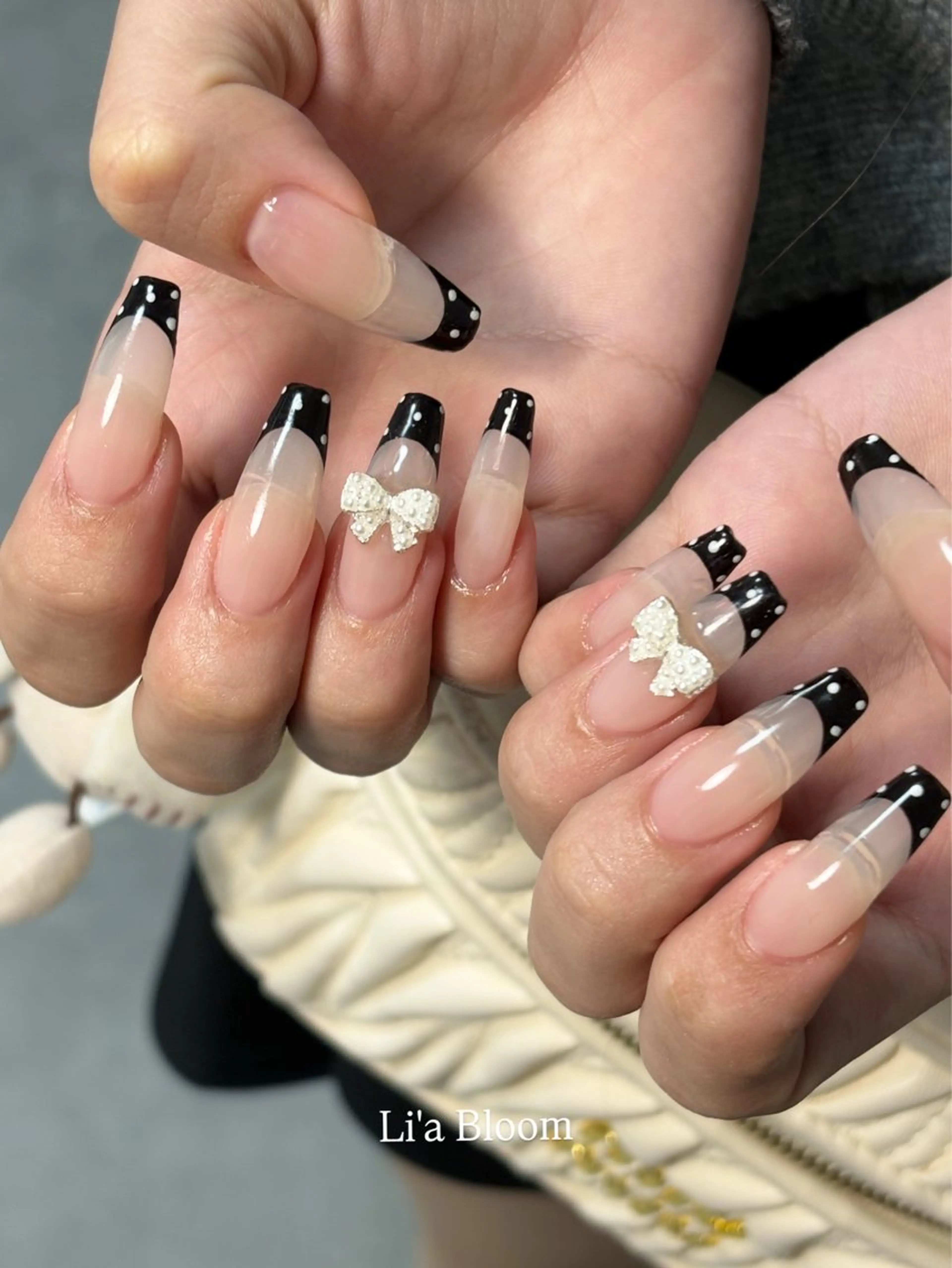 ネイル ネイルチップ ハンドネイル Li'a Bloom所属・🦋🤍 madoka🤍のネイルデザイン