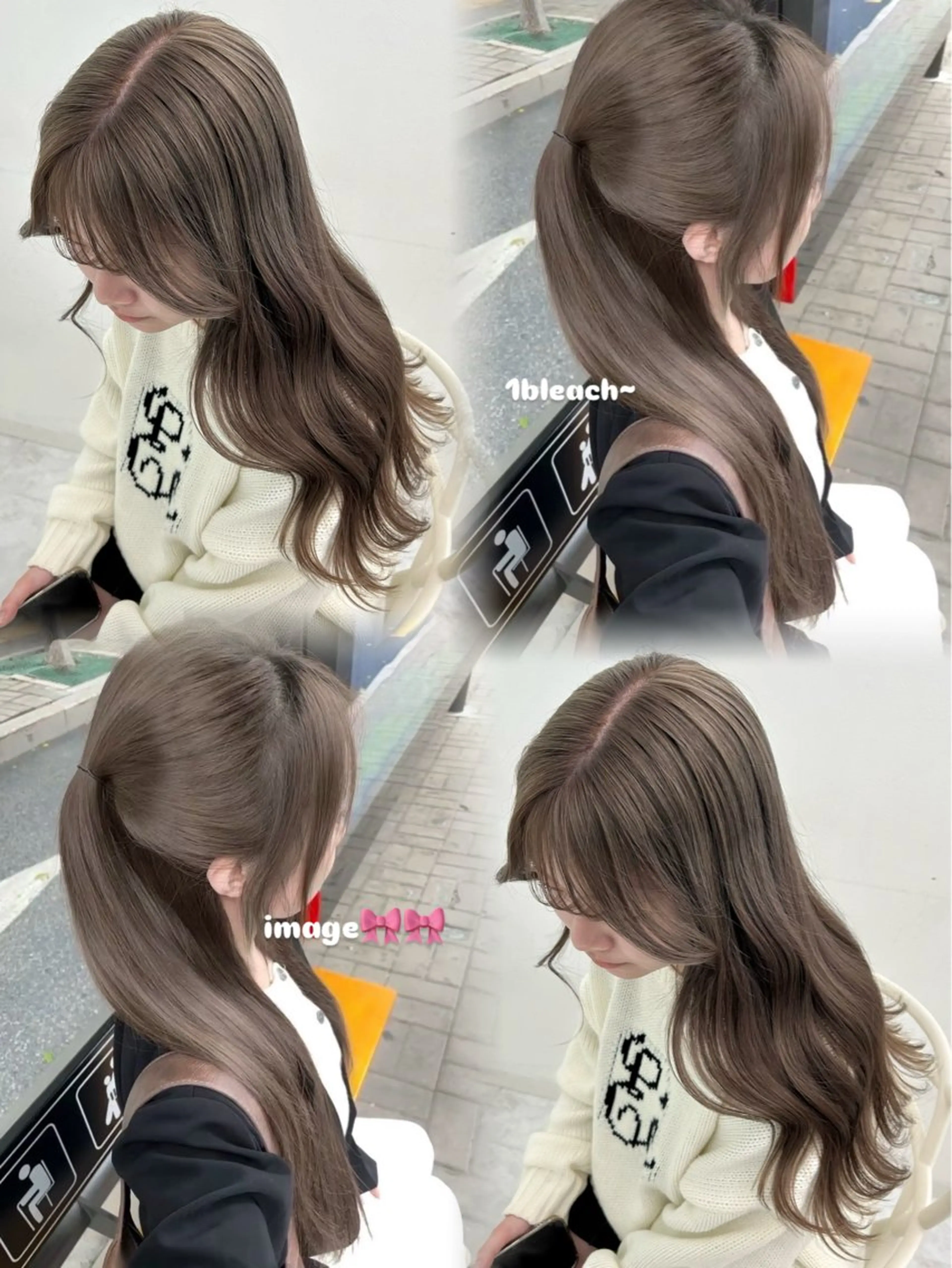 カラー ヘアカラー 透ける透明感カラー 🤍anju🎀のヘアスタイル