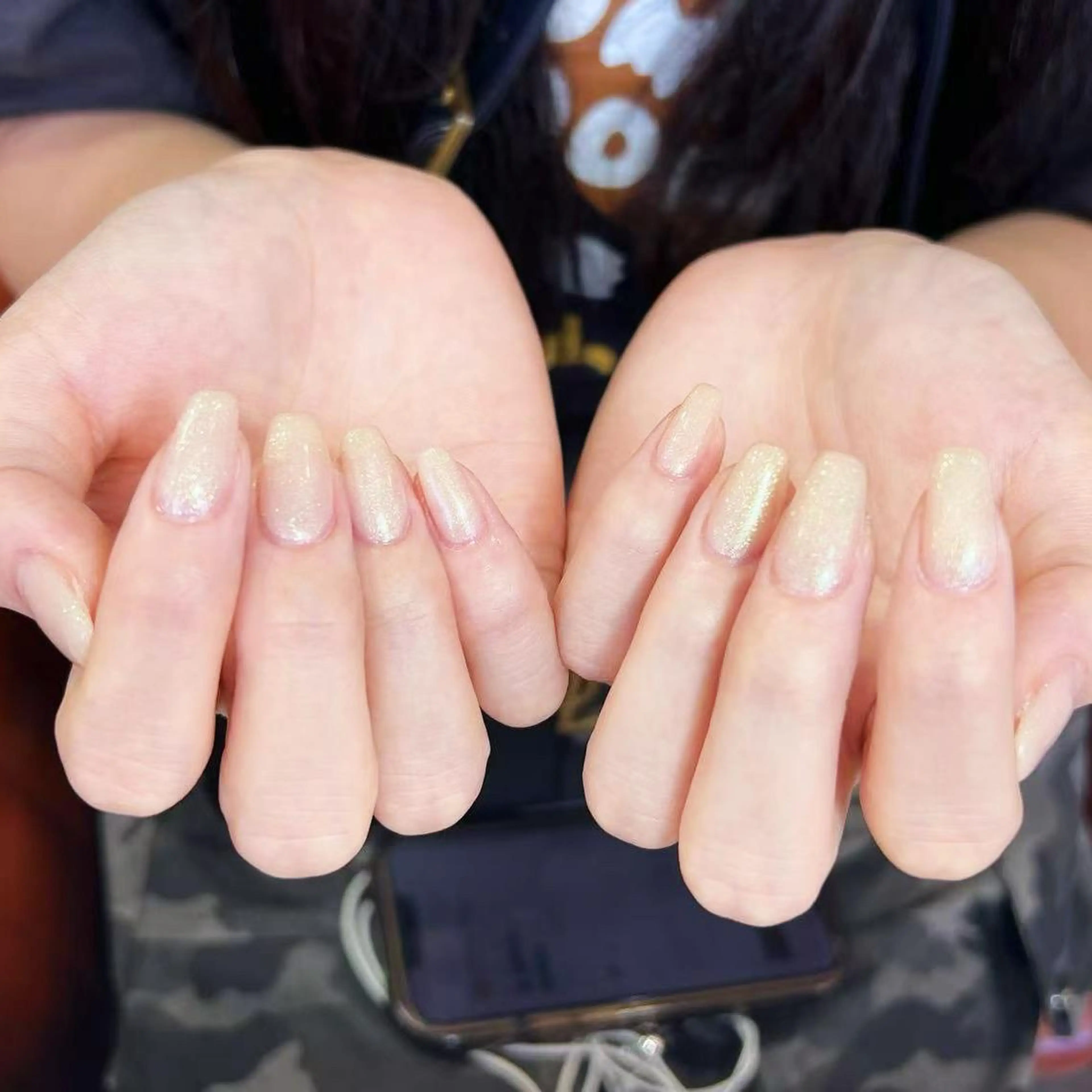 ネイル アートネイル オーロラネイル ガーリー キラキラネイル 韓国ネイル ハンドネイル DIANMOND NAIL🌸のネイルデザイン