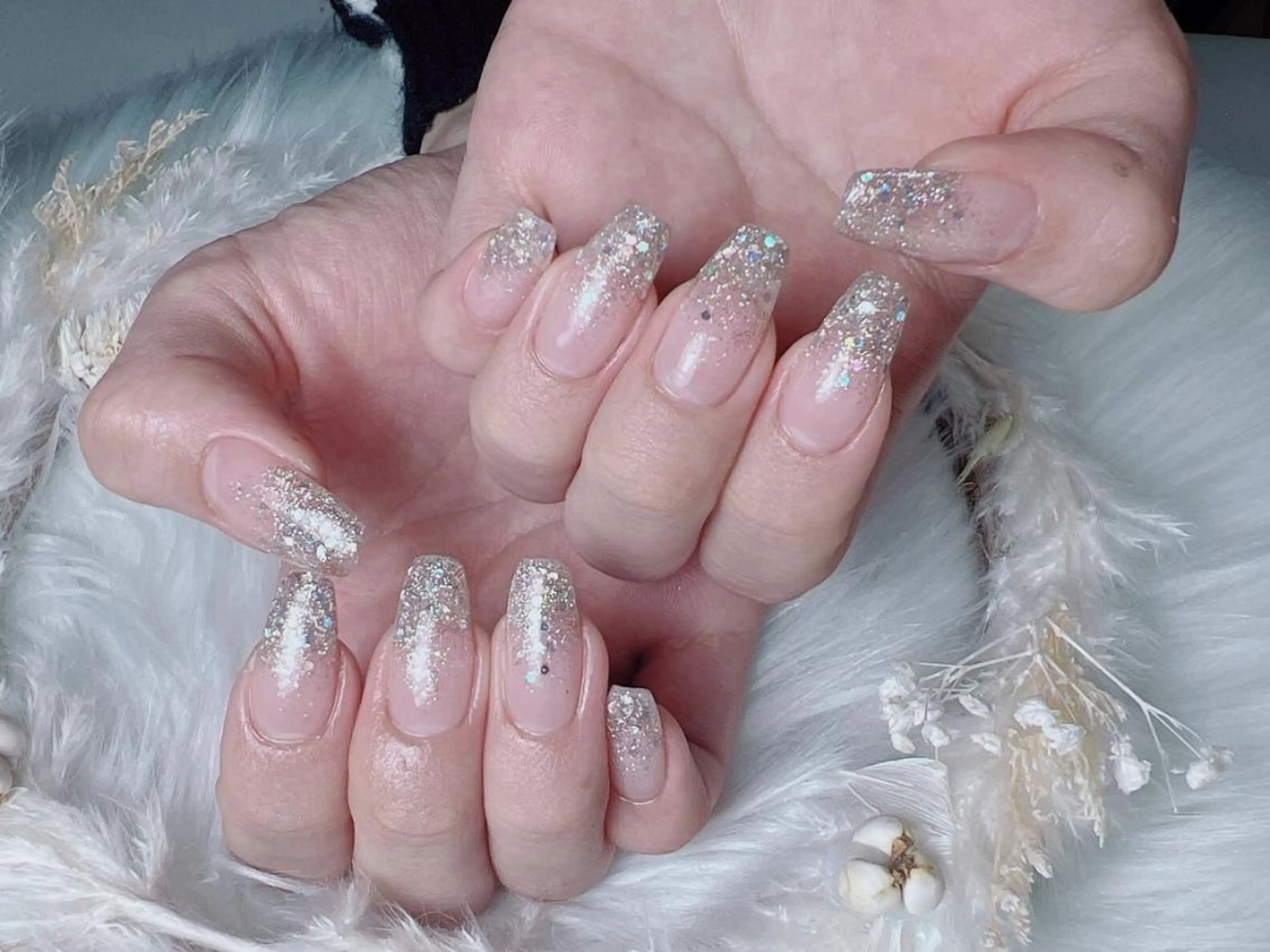 メンズ ネイル アートネイル フレンチネイル ジェルネイル キラキラネイル パラジェル ハンドネイル フットネイル Bloom kabukiのネイルデザイン