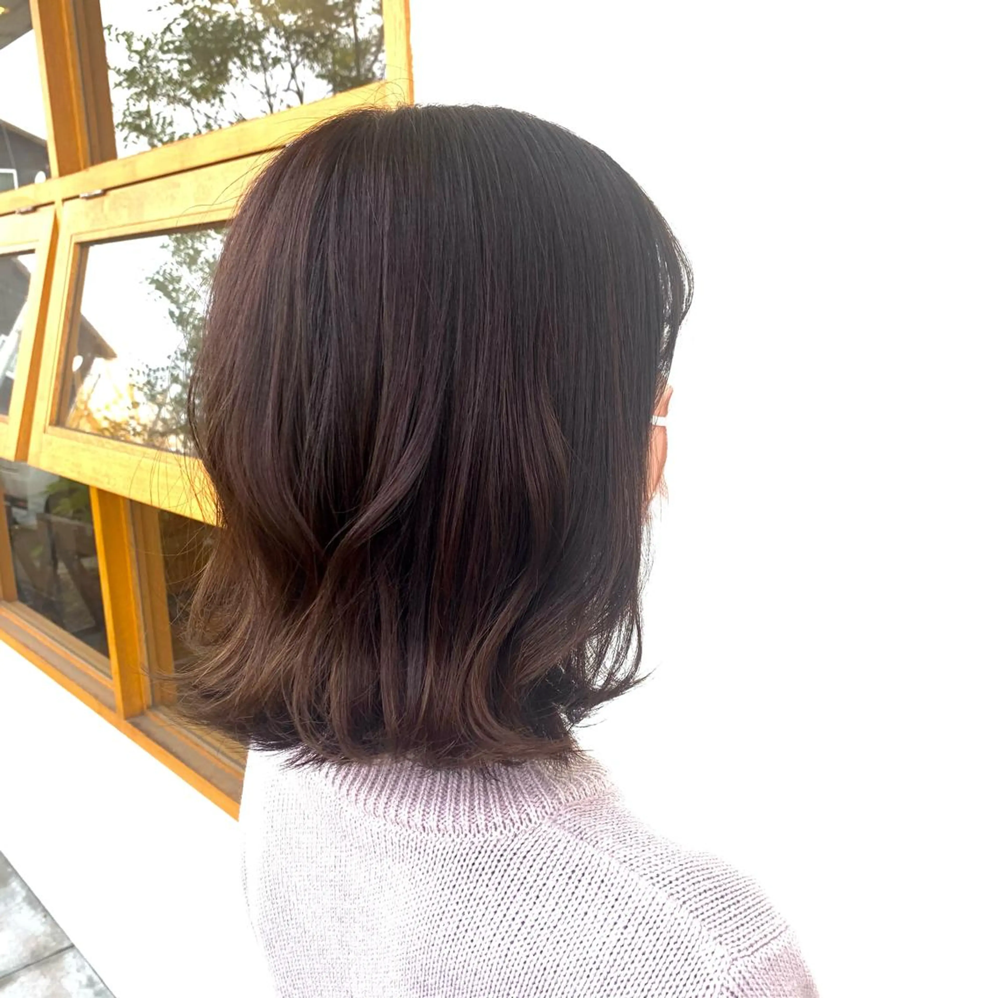 ミディアム カラー ブラウンカラー 透明感カラー ピンクカラー ピンクブラウン ヘアカラー 山本 知佳のヘアスタイル