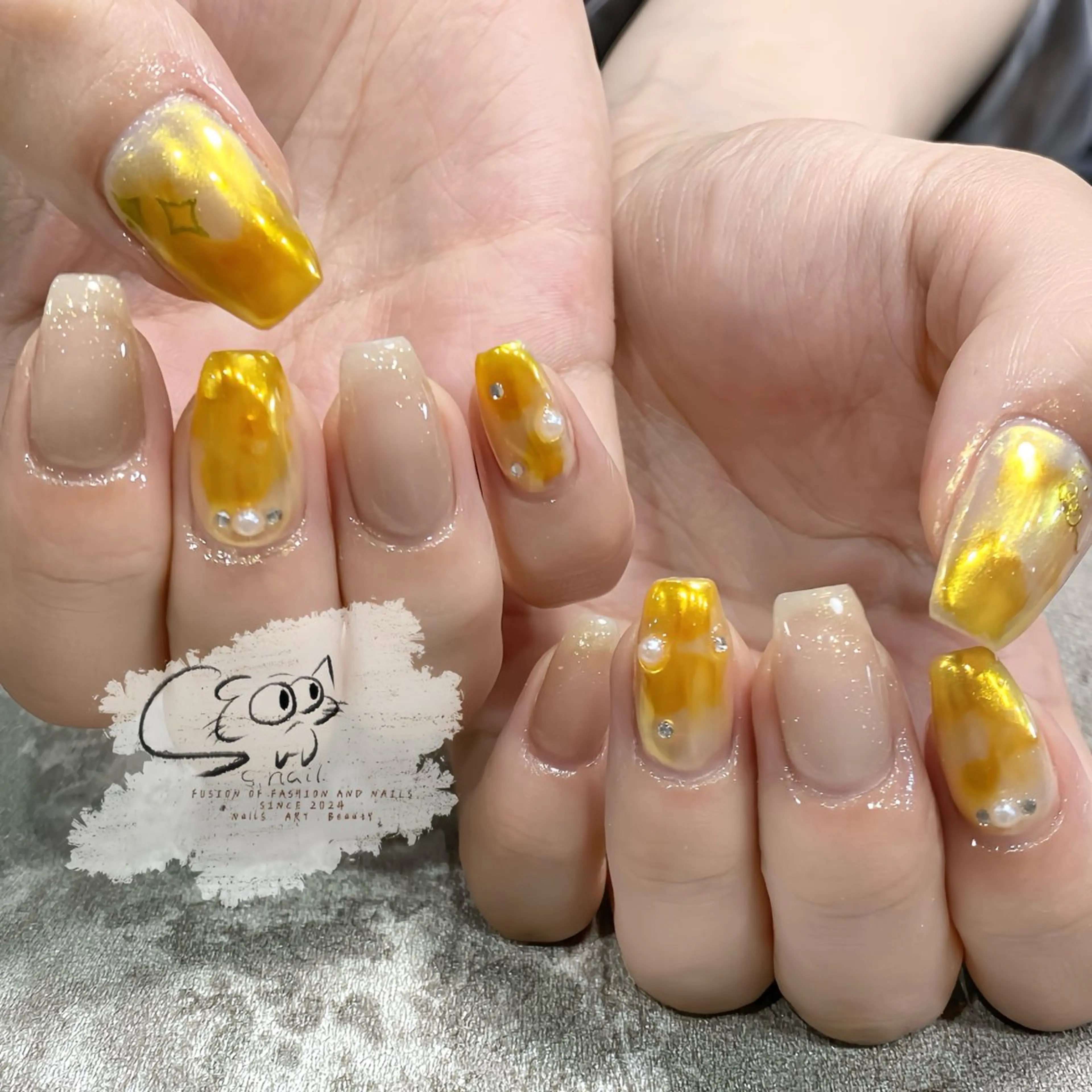 ネイル チークネイル フレンチネイル グラデーション マグネットネイル ワンカラーネイル ハンドネイル S.nail所属・S.nail _のネイルデザイン