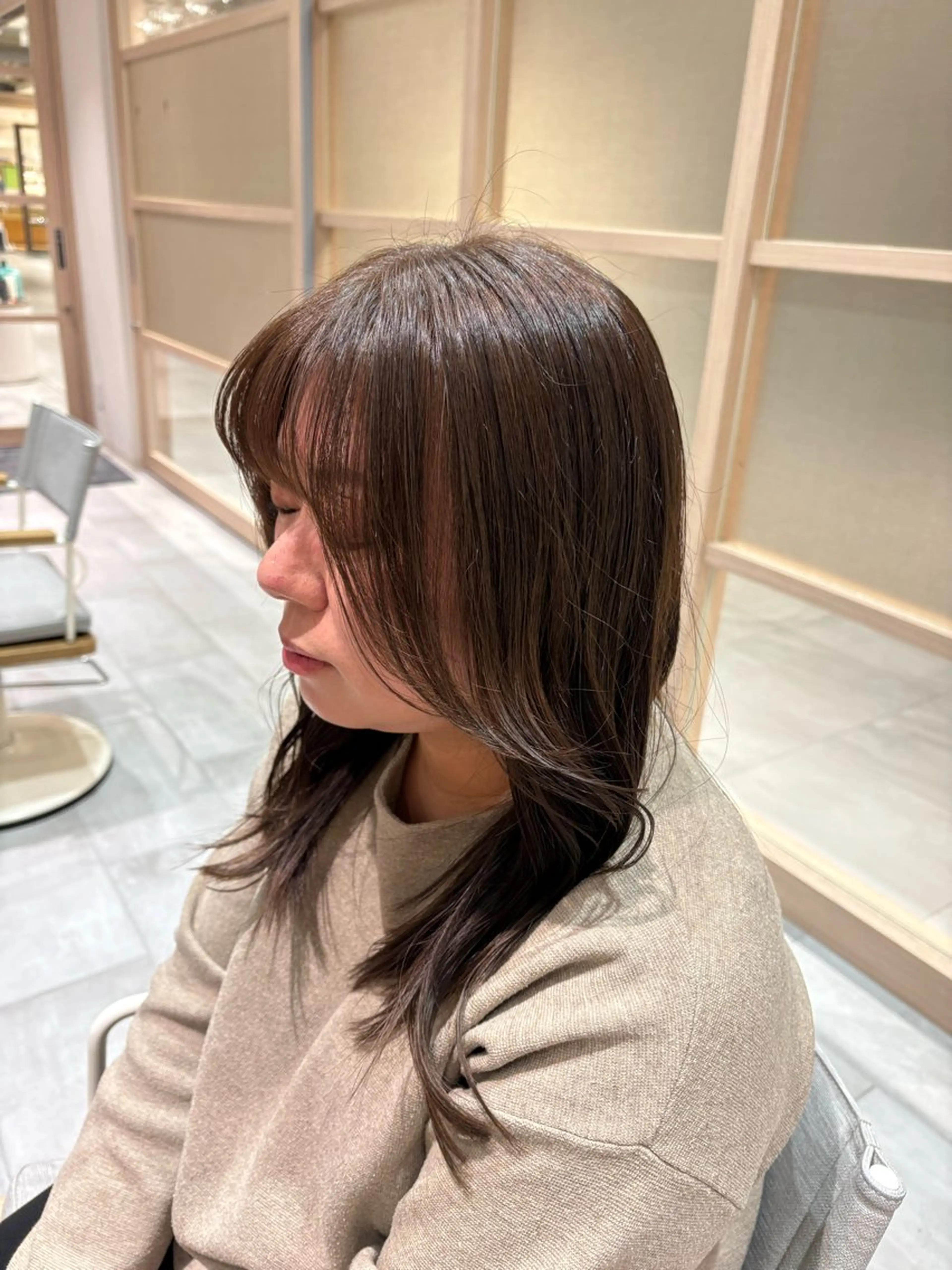 セミロング TIENA BEAUTY Smart Salon ONE FUKUOKA BLDG.店所属・ユイナ カットモデル募集中のヘアスタイル