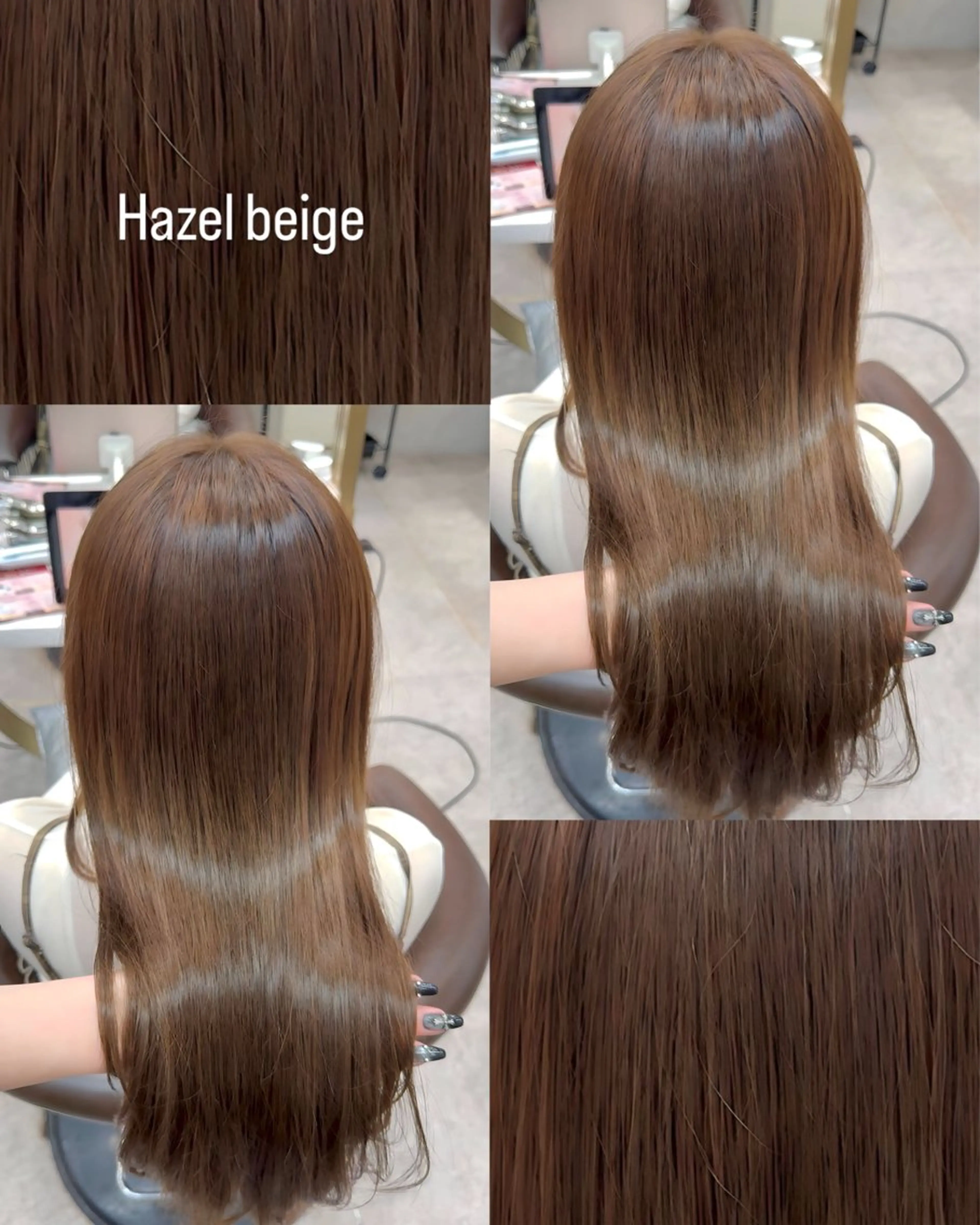 ロング ヘアカラー トリートメント Nanami / ベージュ/グレージュのヘアスタイル