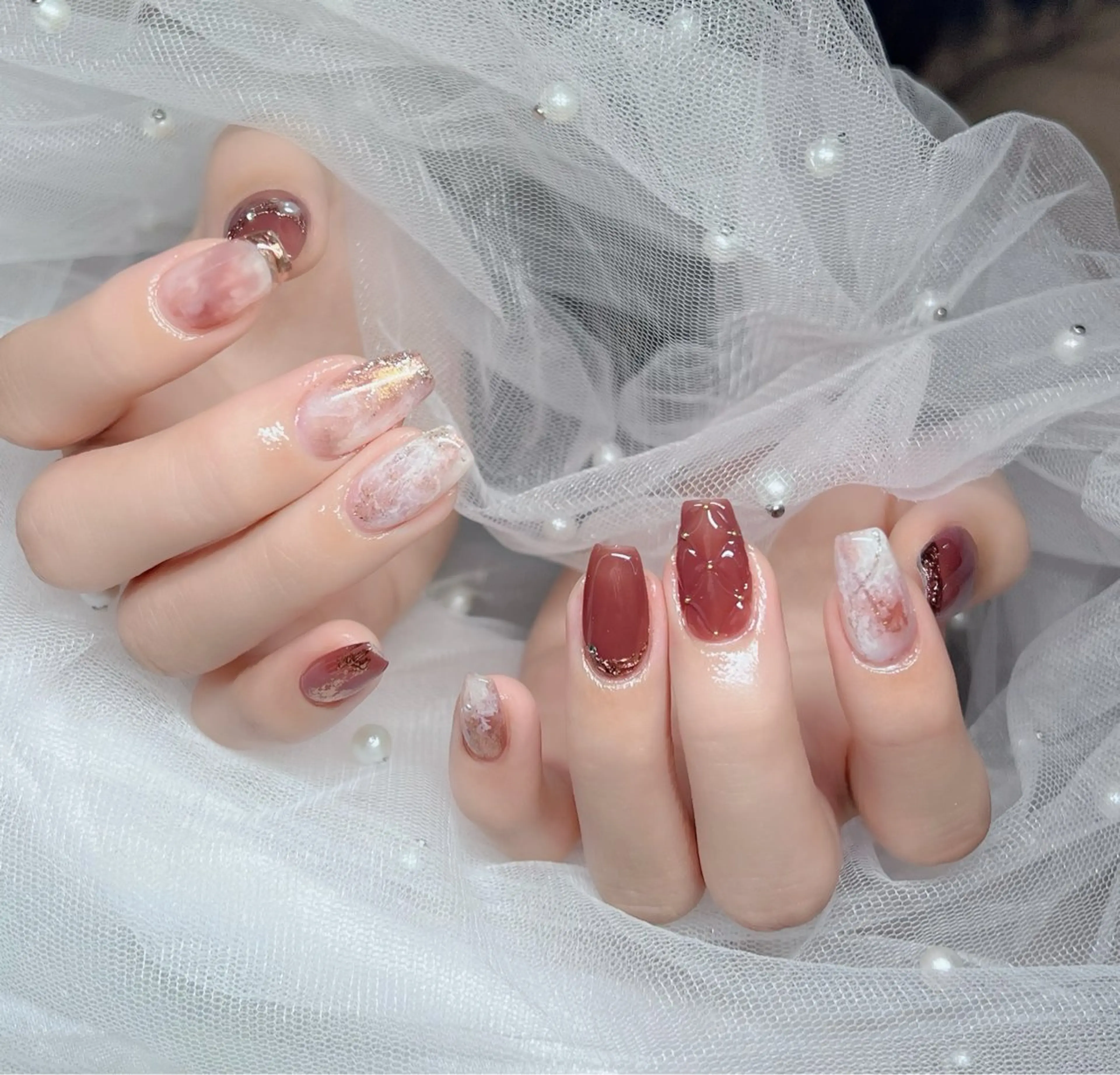 ネイル 🎀PG🩵 ネイルサロンのネイルデザイン