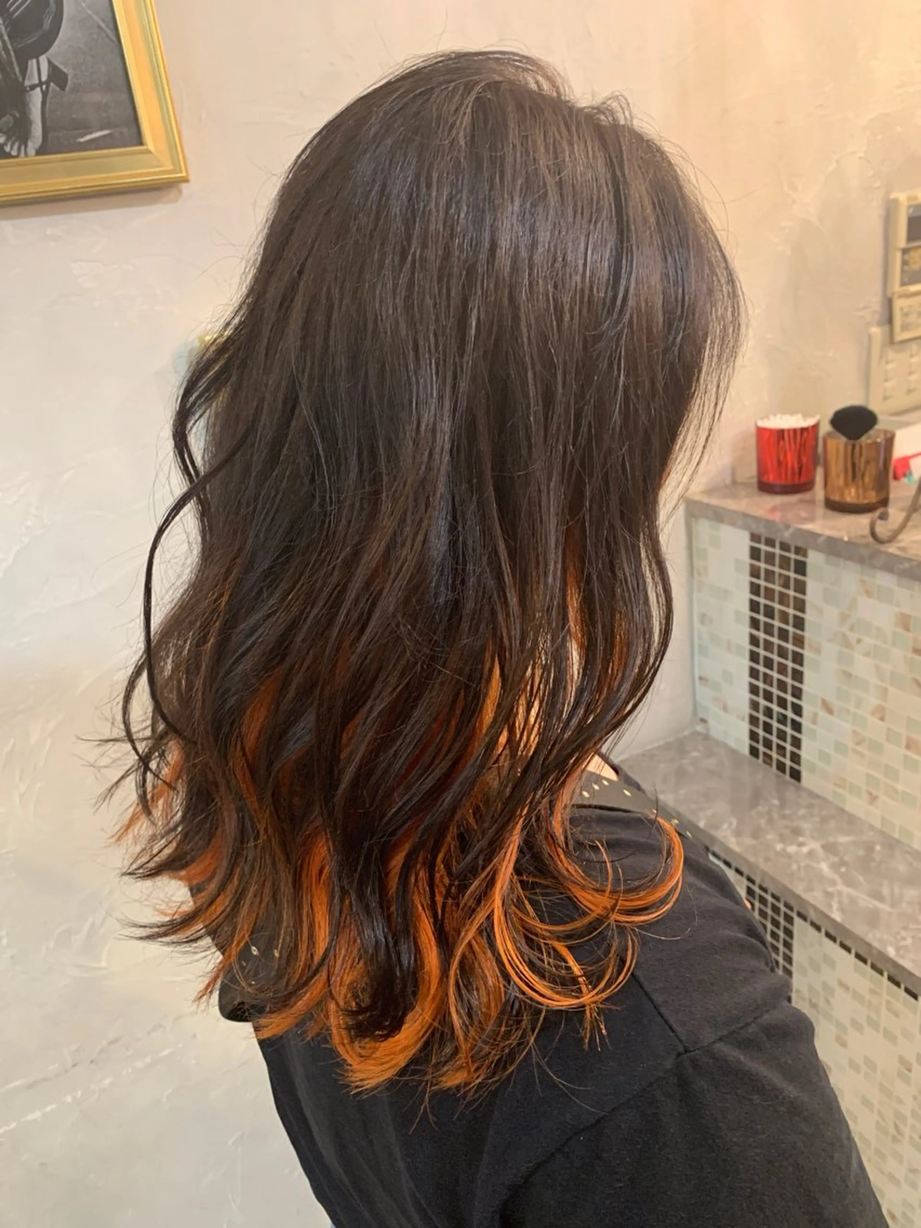 カラー オレンジ 📍奈良/⚠️急募/ 1月末まで/佐藤有哉のヘアスタイル