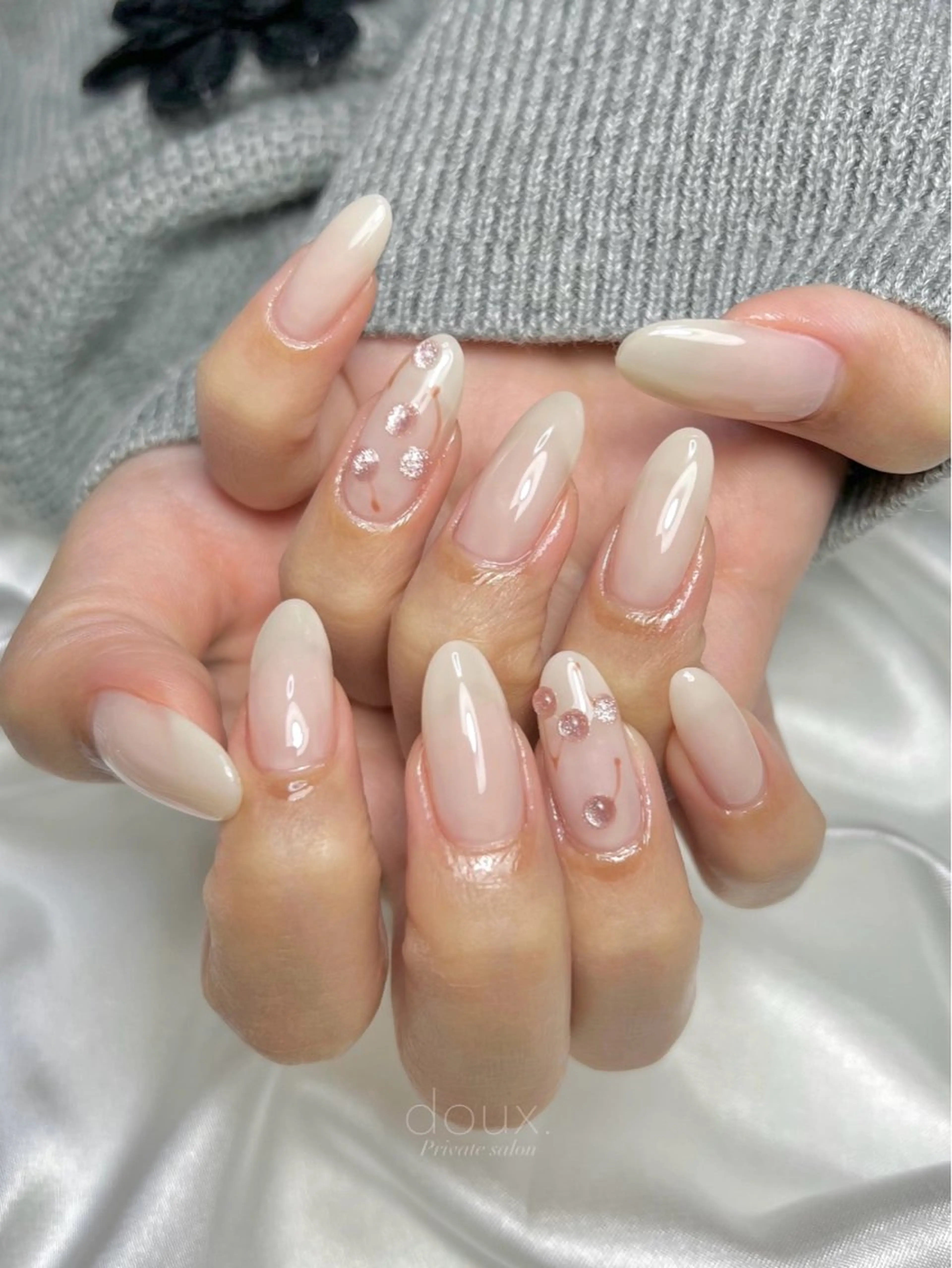 ネイル 韓国ネイル マグネットネイル 夏ネイル ハンドネイル doux. nailのネイルデザイン