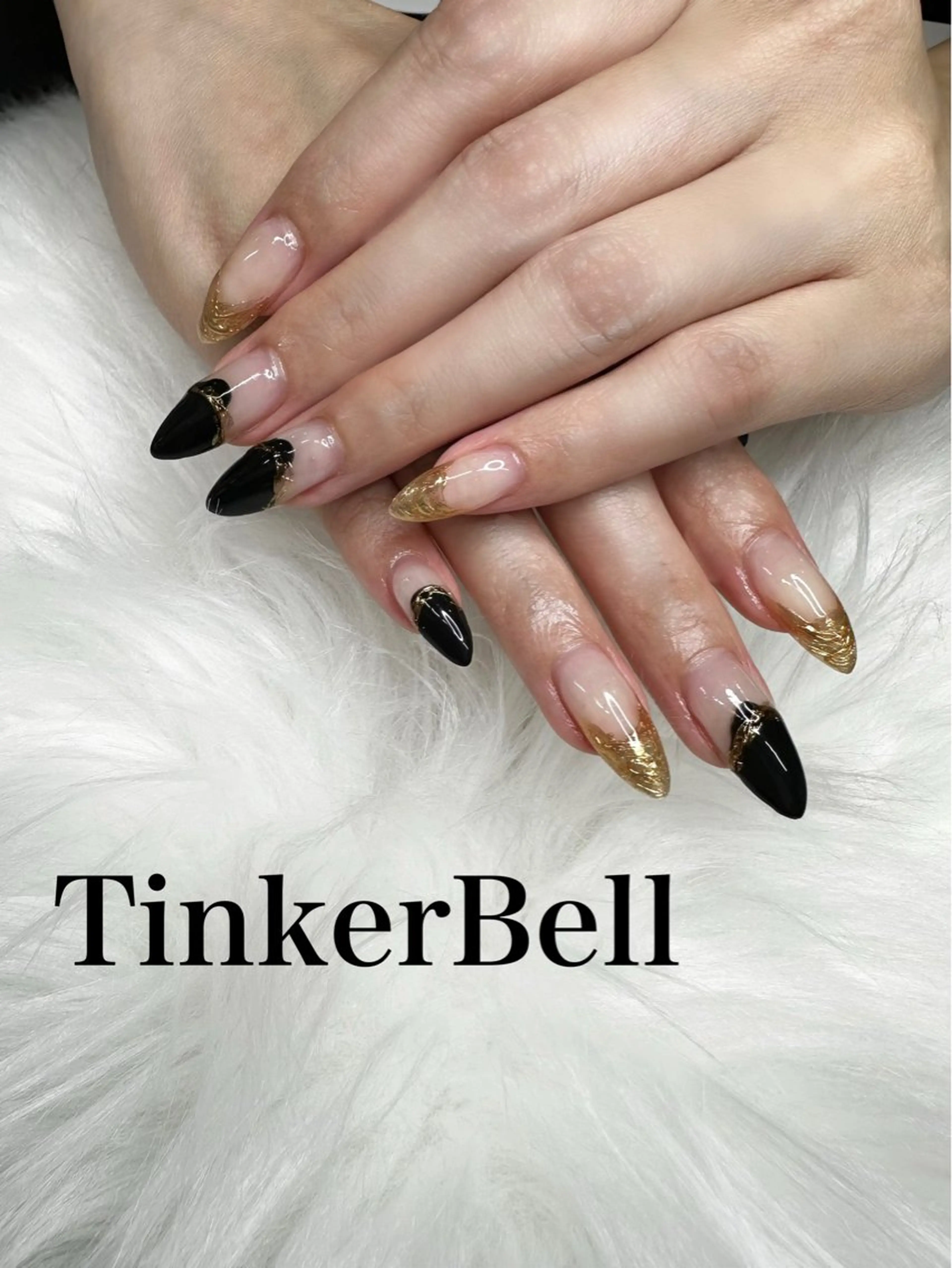 ネイル ミラーネイル ハンドネイル Tinker Bellのネイルデザイン