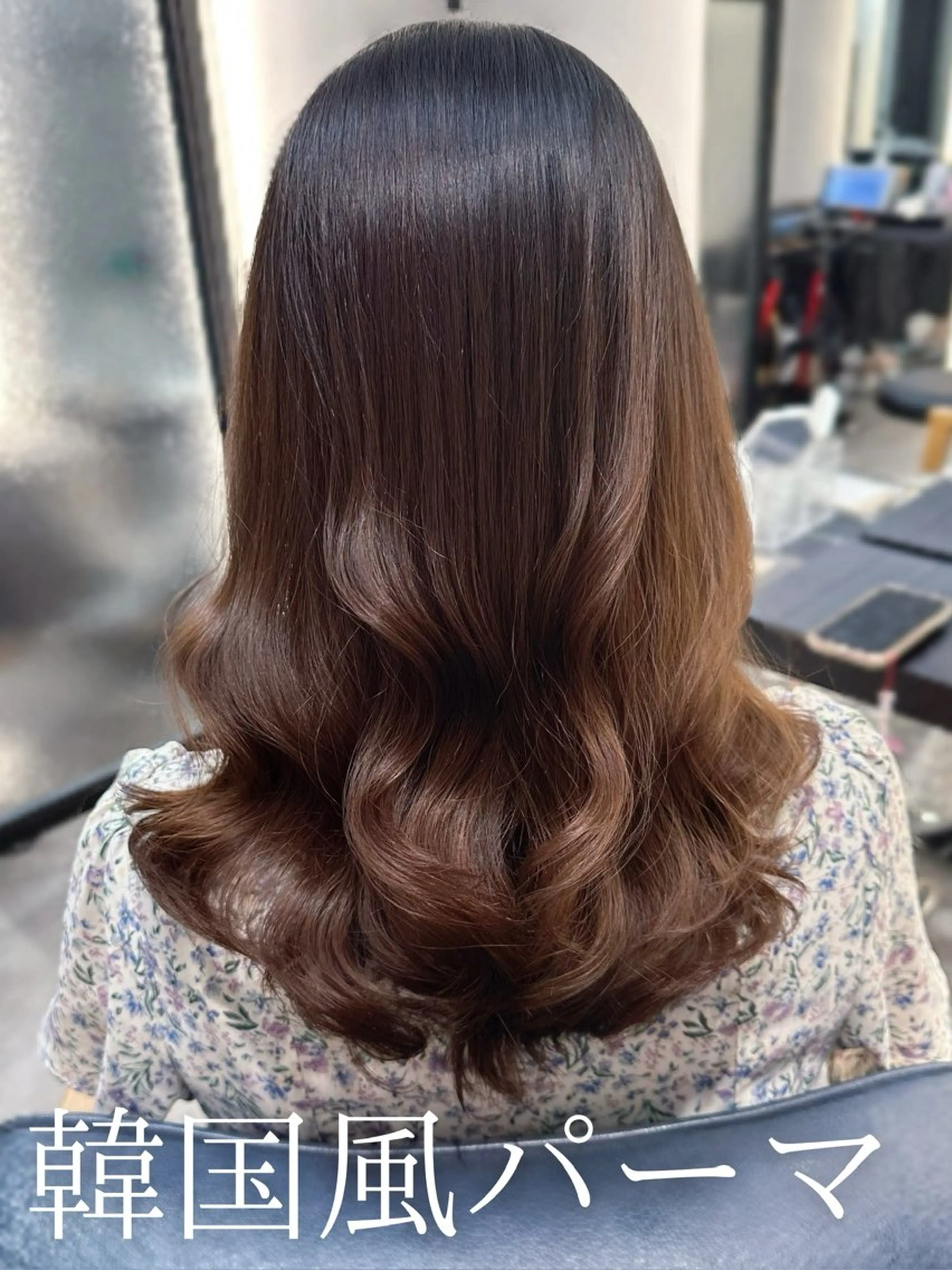 ミディアム 韓国風パーマ/ 韓国ヘア/大森千寛のヘアスタイル