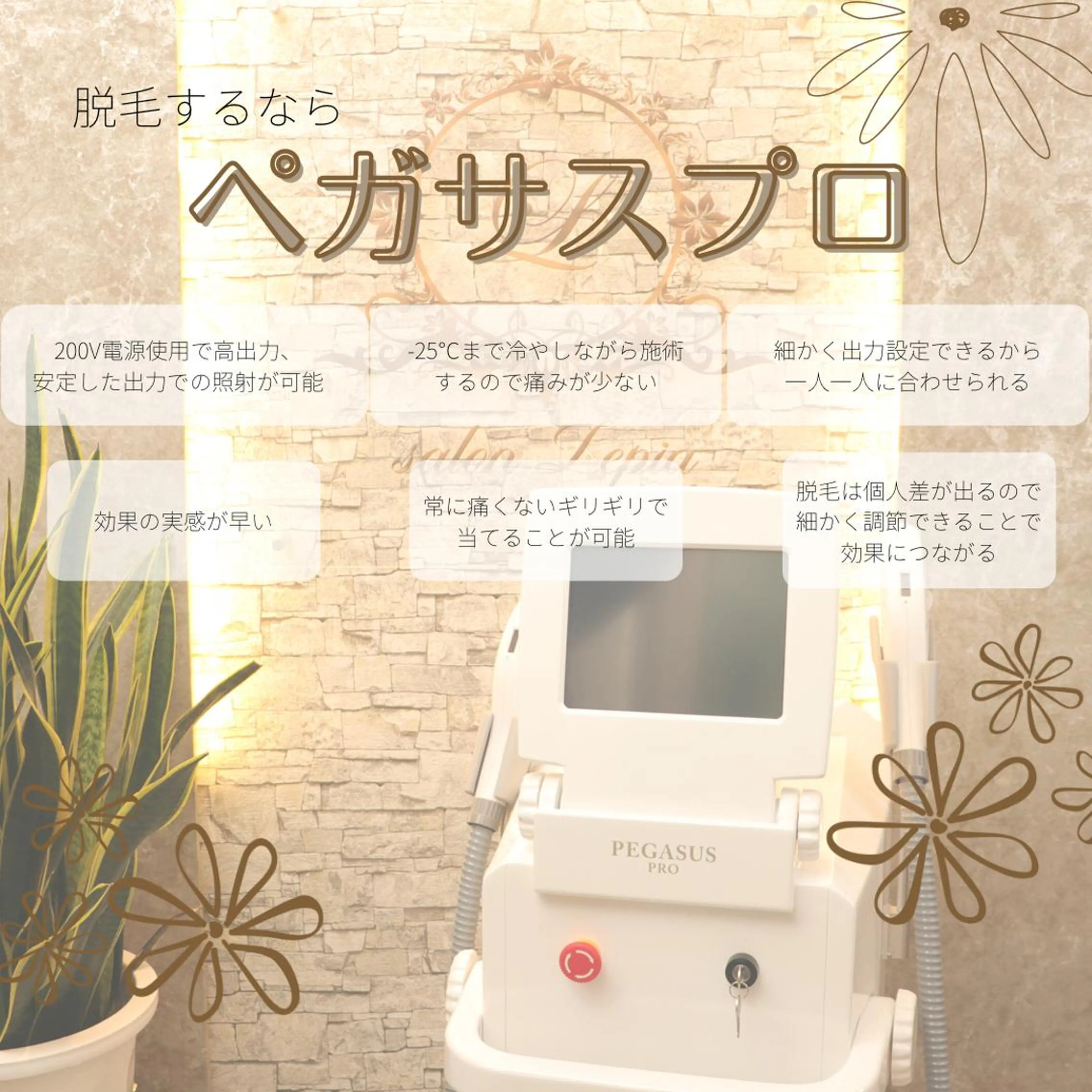 メンズ キッズ 男女同額完全個室脱毛 LEPIA内田のエステ・リラクイメージ