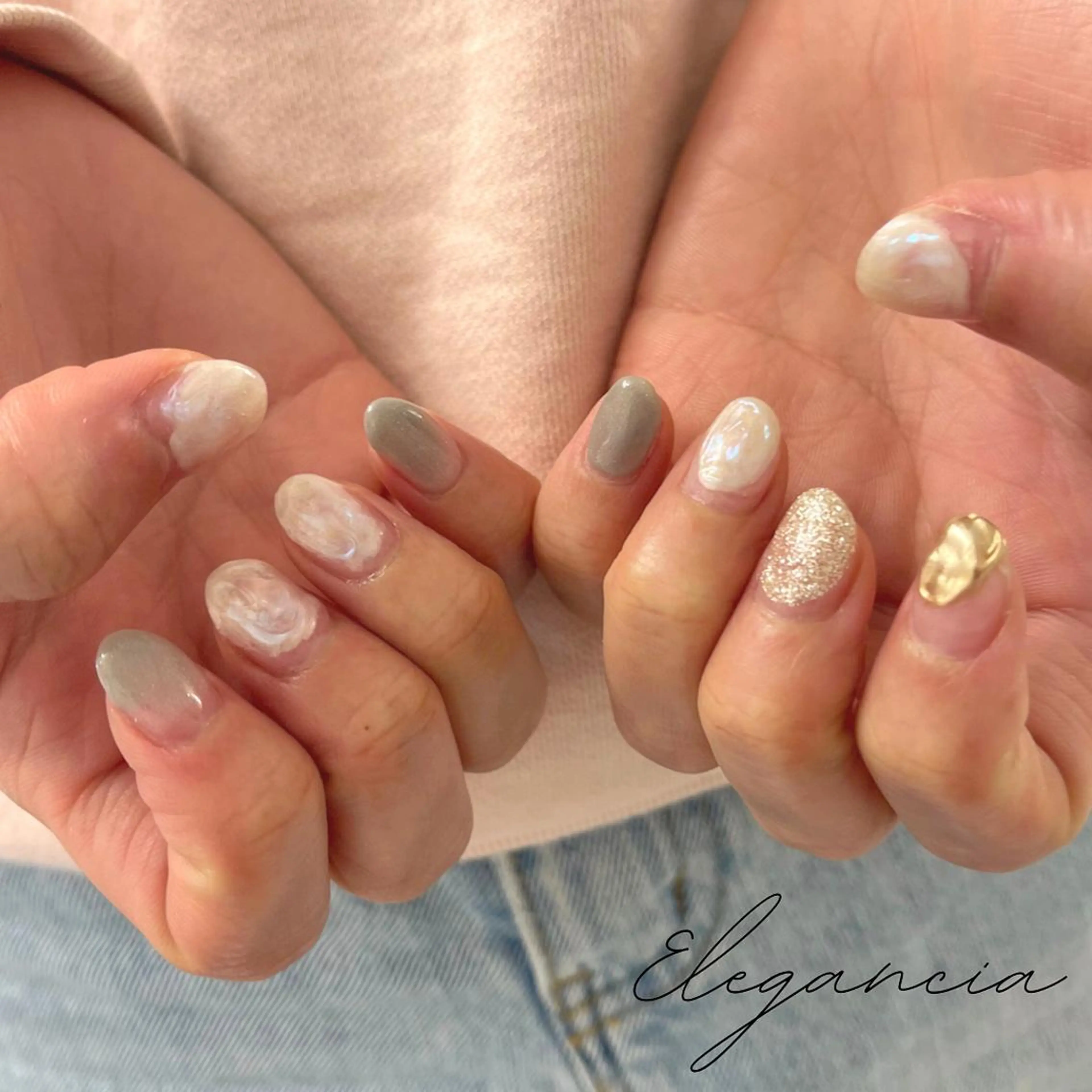 カラー ネイル ハンドネイル Elegancia. Hiromiのネイルデザイン