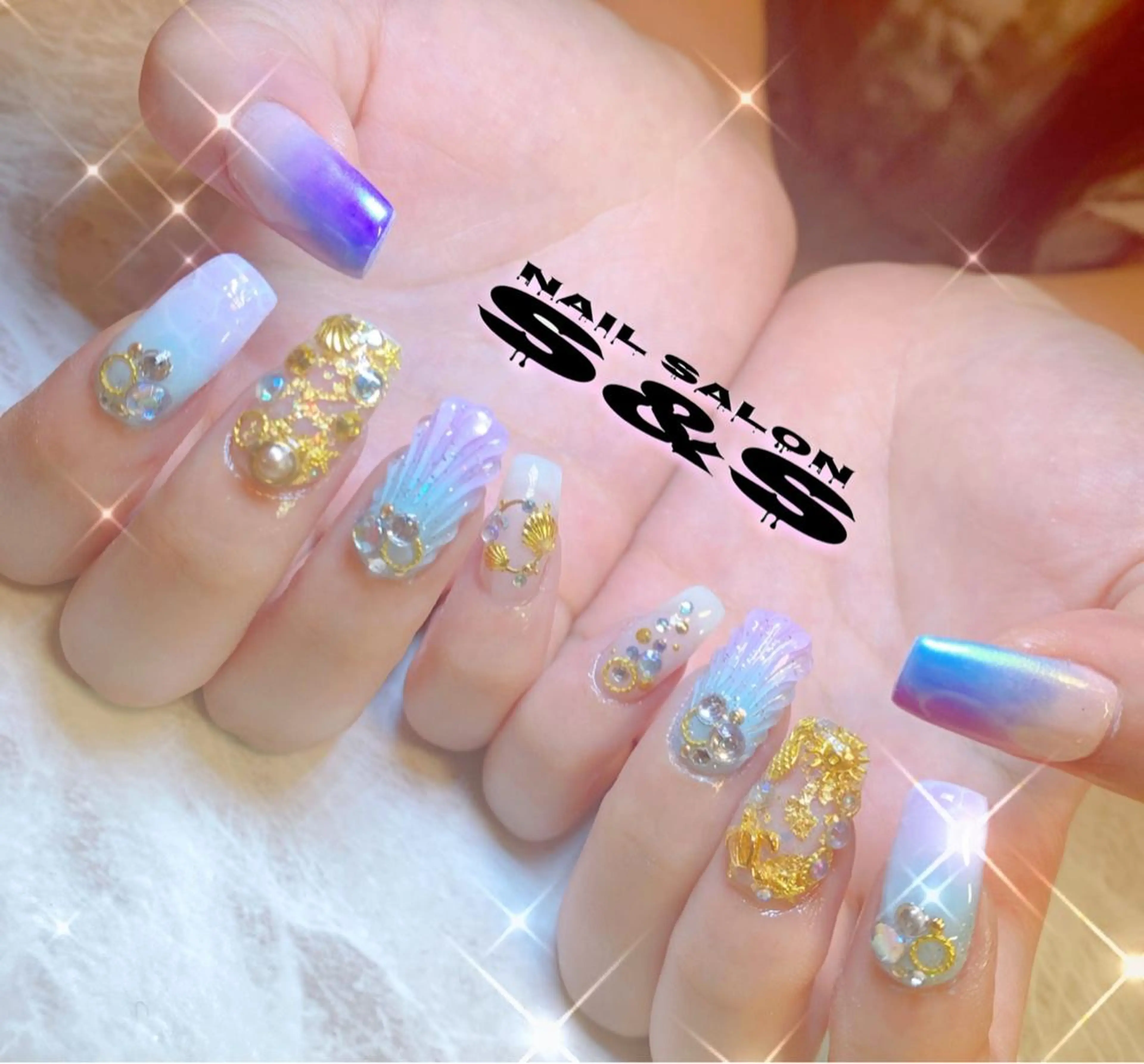 ネイル 長さ出し メンズネイル 持ち込み スカルプネイル 夏ネイル S&S 村田小百合のネイルデザイン