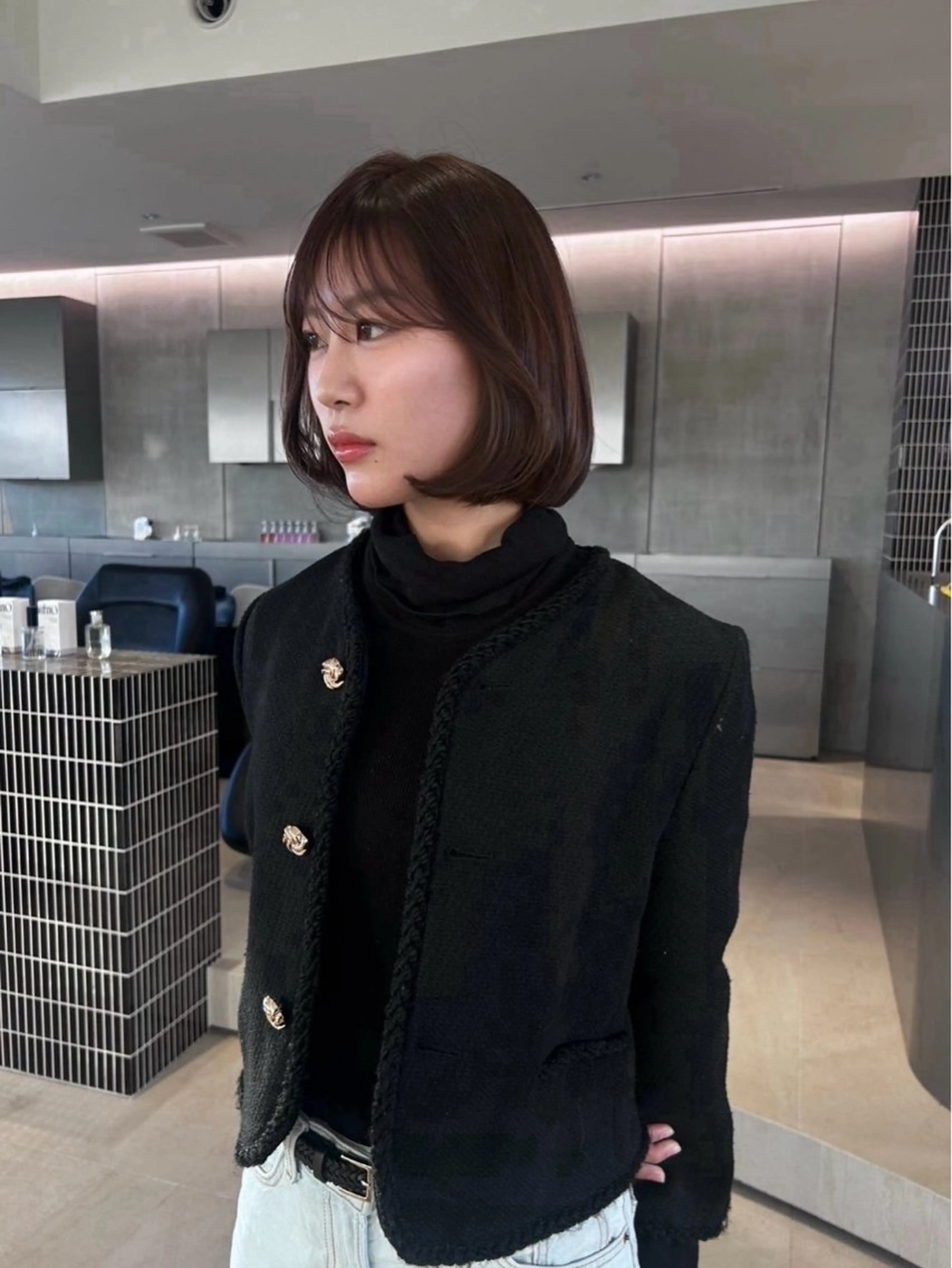 ミディアム ボブ カット ヘアカラー Wカラー/ボブ/ カット /Rinoのヘアスタイル