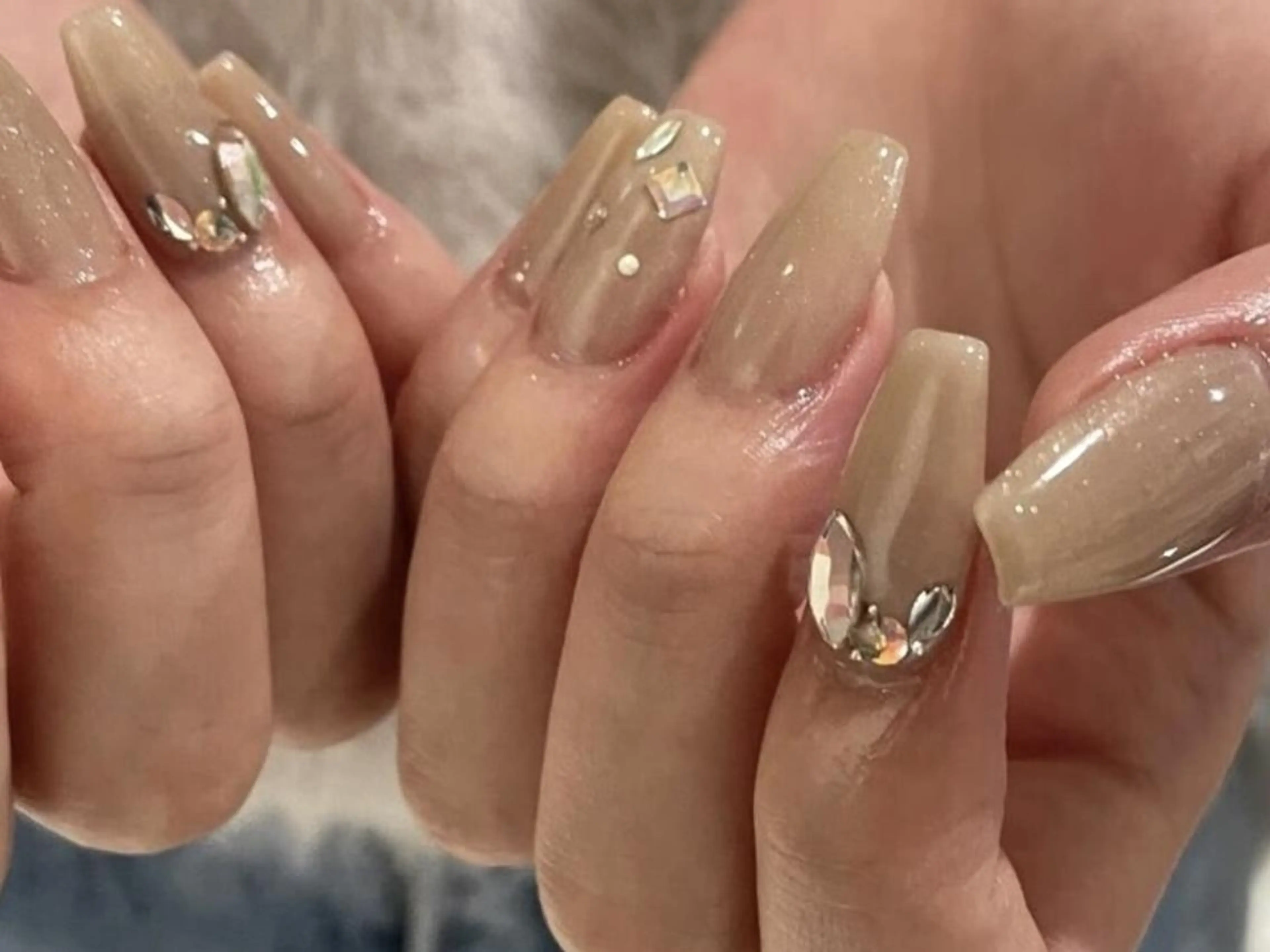 ネイル ki🍒🍒 ki ツルツルネイルのネイルデザイン