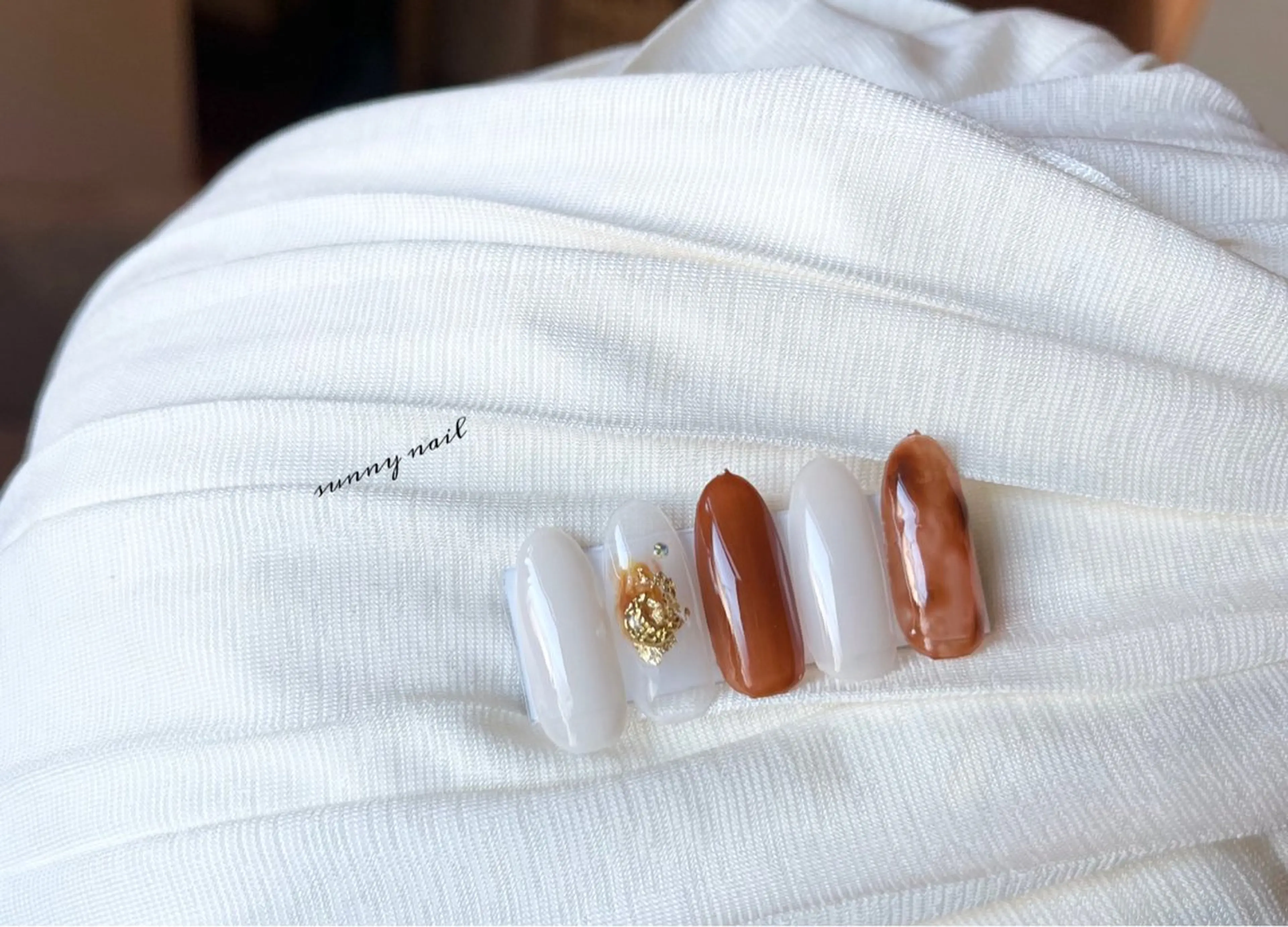 ネイル べっ甲ネイル ブラウン sunny nailのネイルデザイン