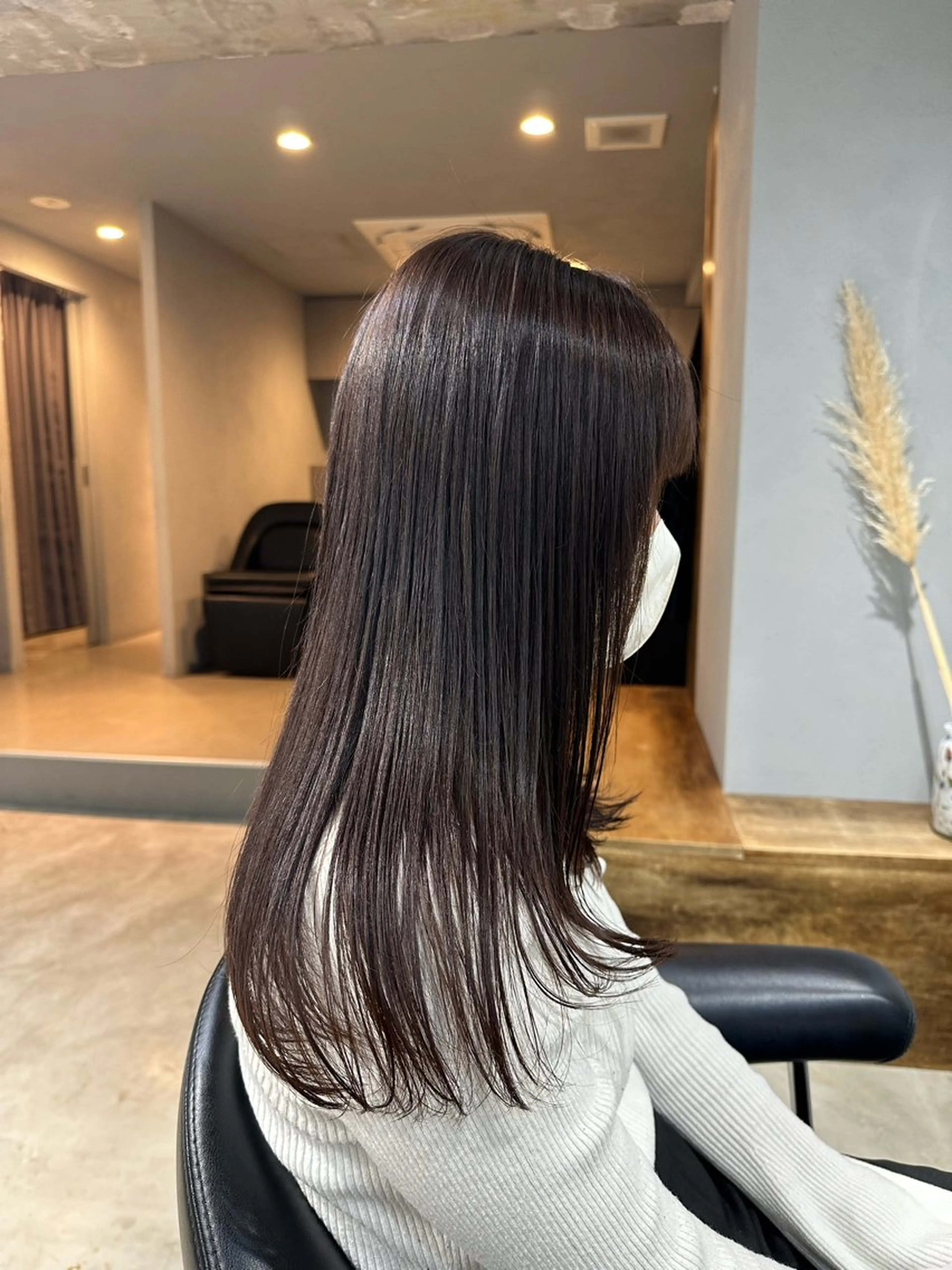 ロング カラー ブラウンカラー ココアブラウン イルミナカラー ウェーブパーマ/ レイヤー/齋藤大貴のヘアスタイル