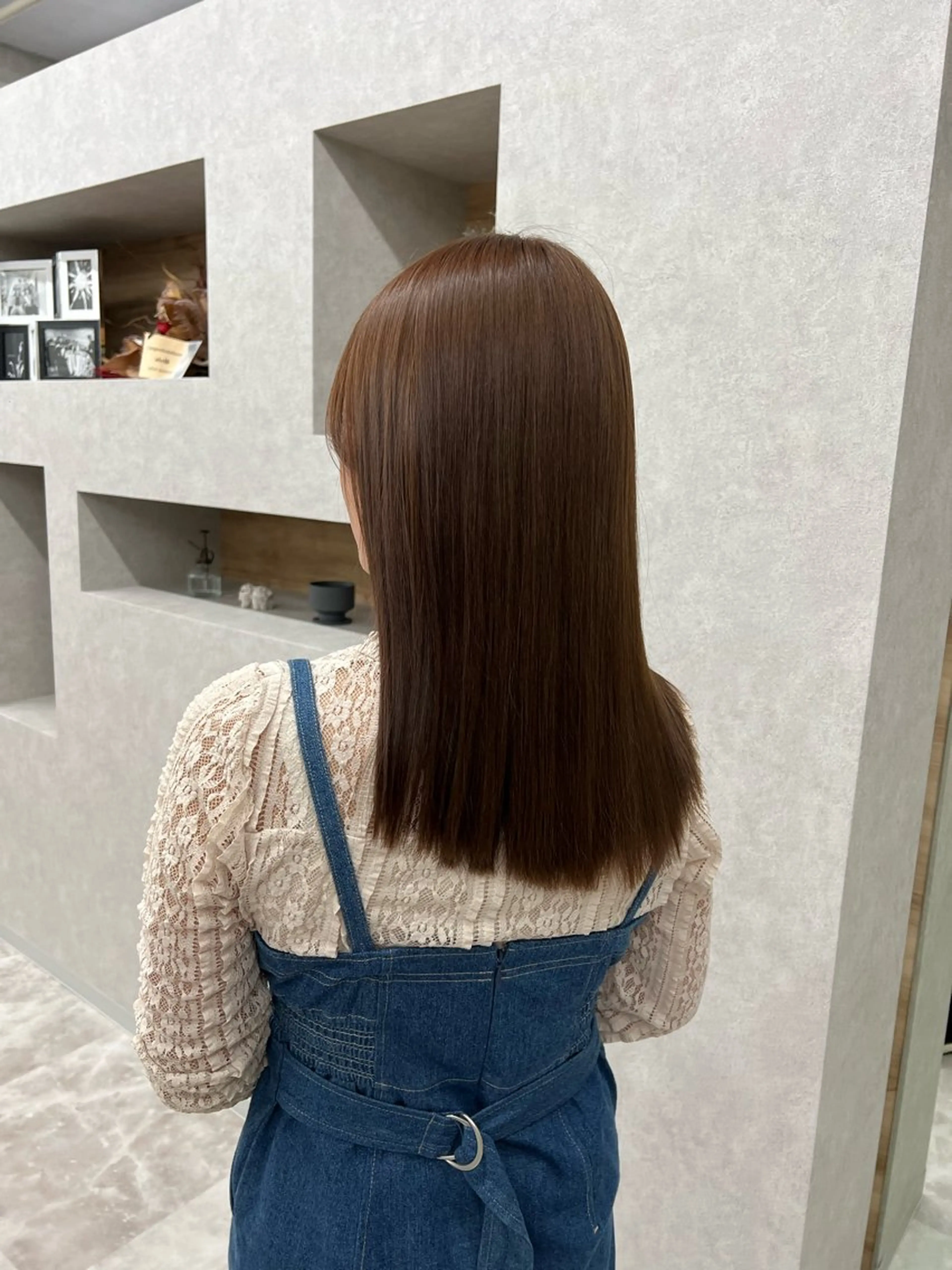 セミロング カラー ブリーチ 透明感カラー トリートメント ブリーチ/ベージュ 💕/momoaのヘアスタイル