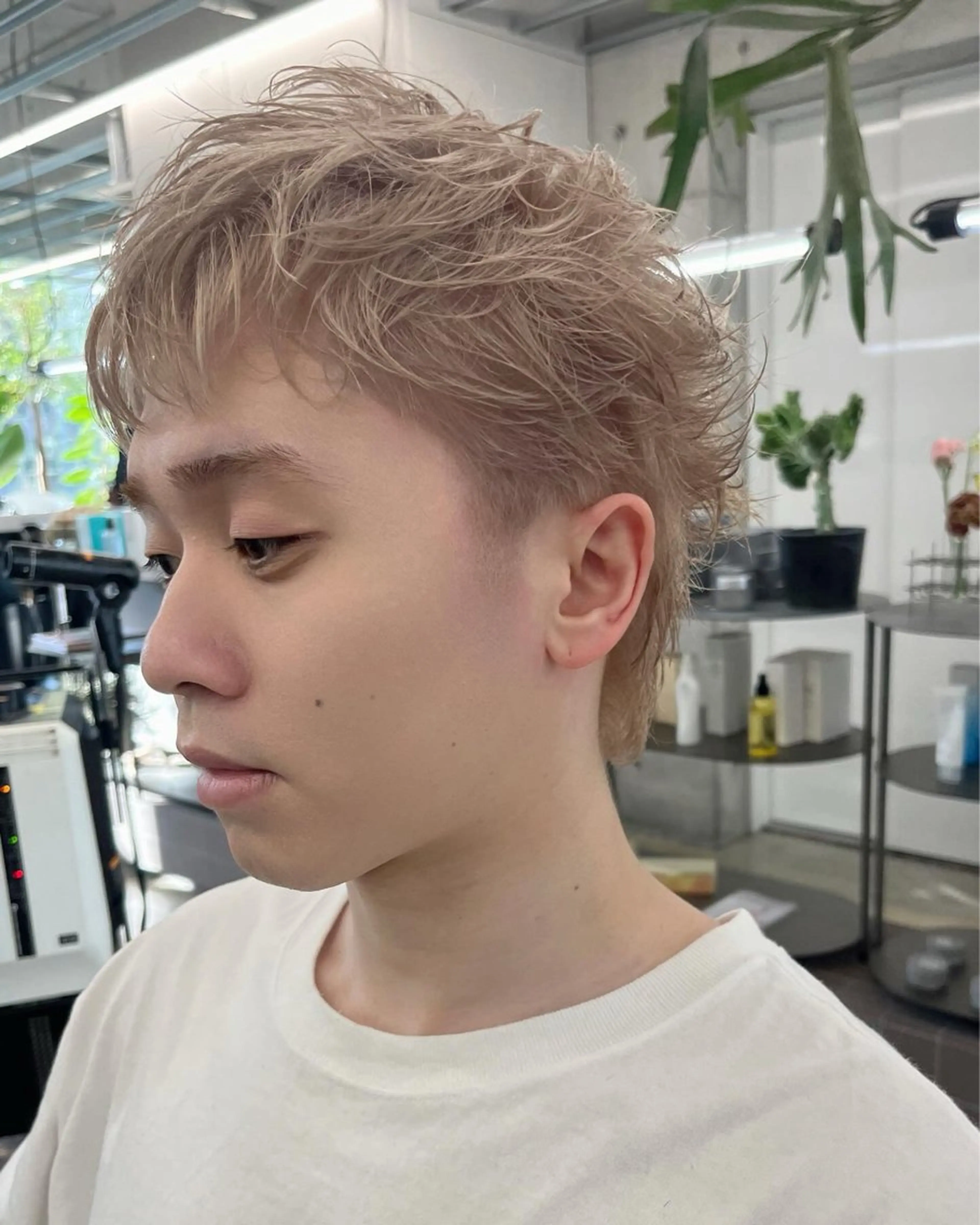 ショート カラー メンズ ヘアカラー ダブルカラー/ ケアブリーチ/クニトのヘアスタイル