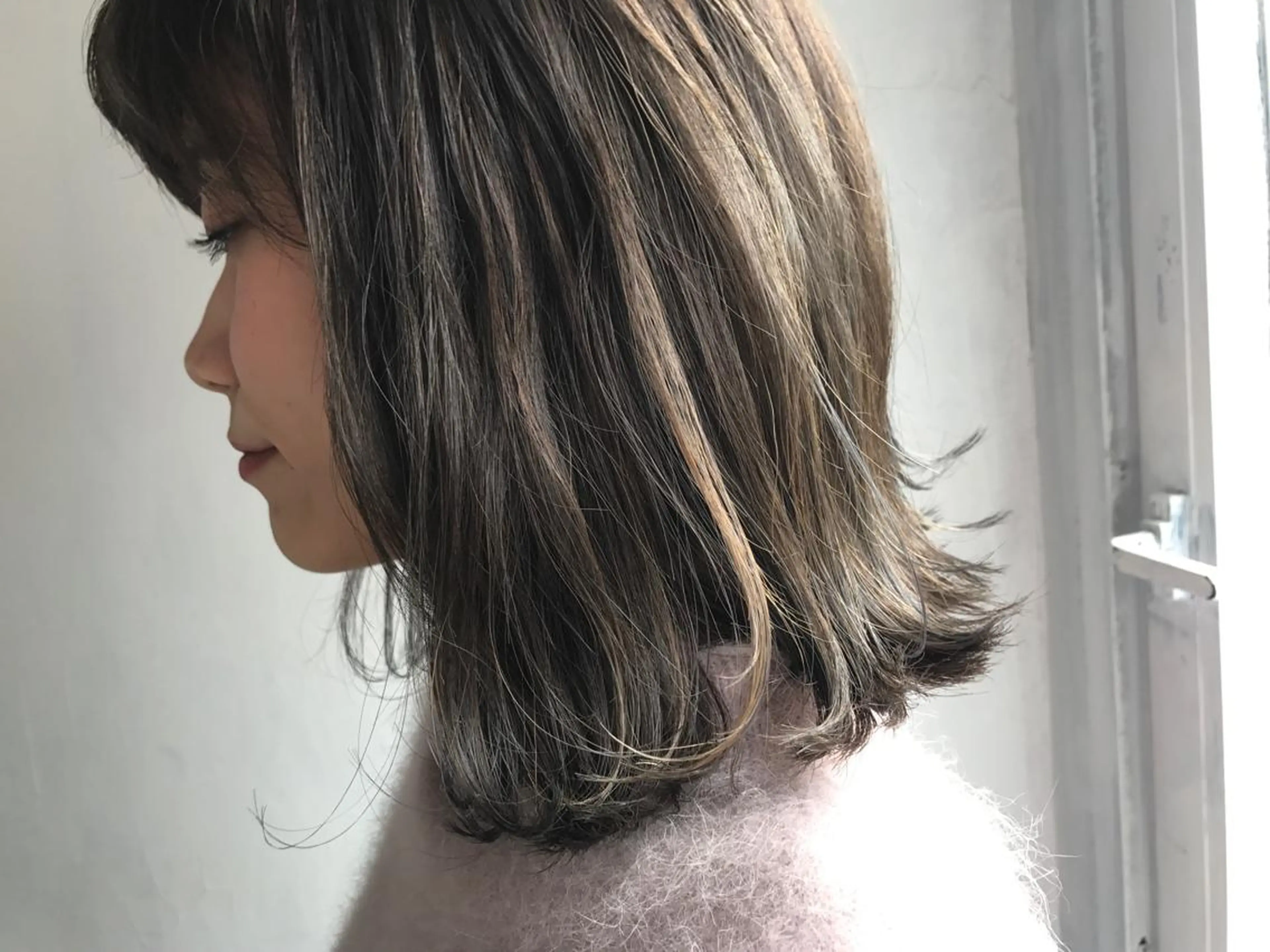 ミディアム 3Dハイライト ハイライト Central a.c.f所属・原田 和幸のヘアスタイル