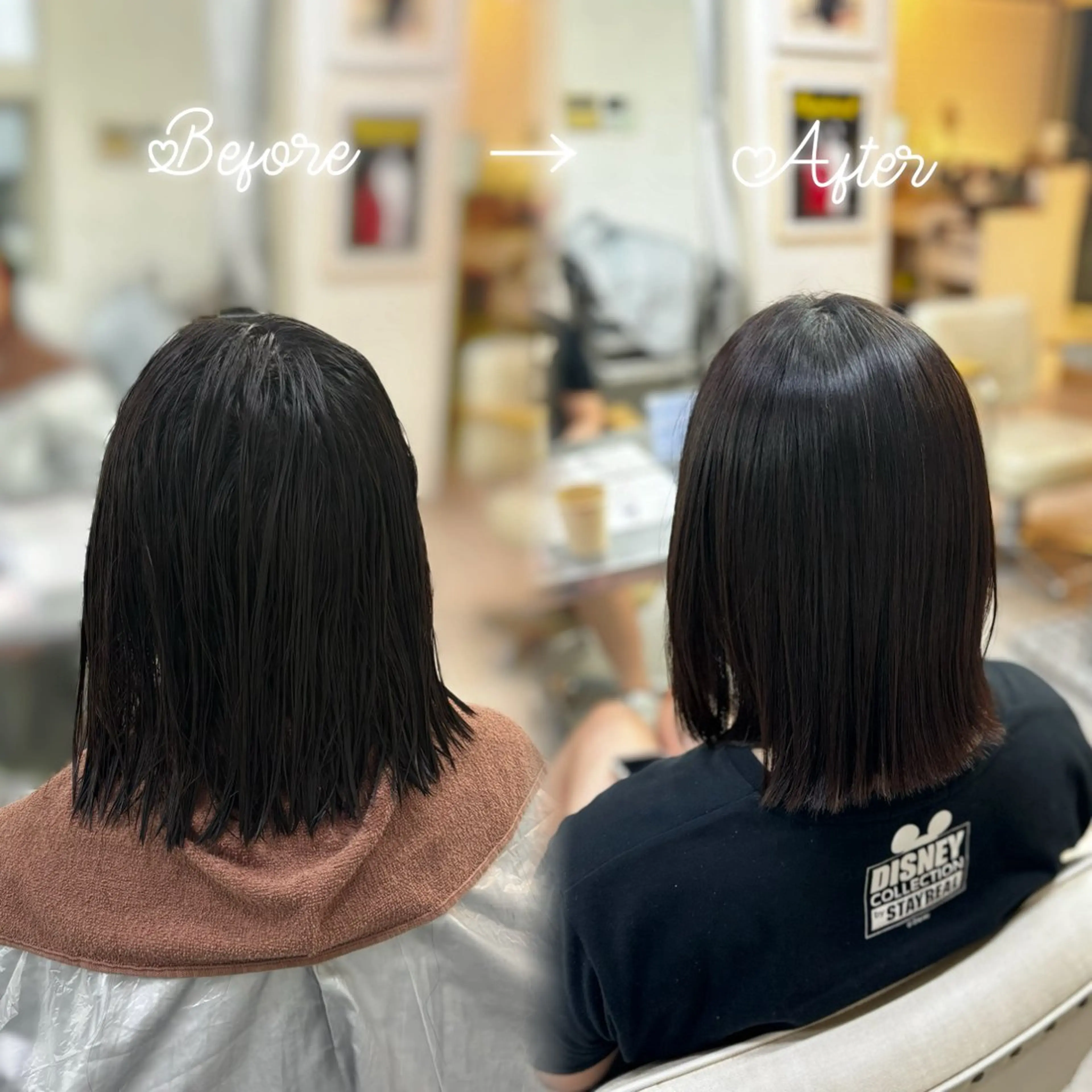 ロング 縮毛矯正 さくら 🌸のヘアスタイル