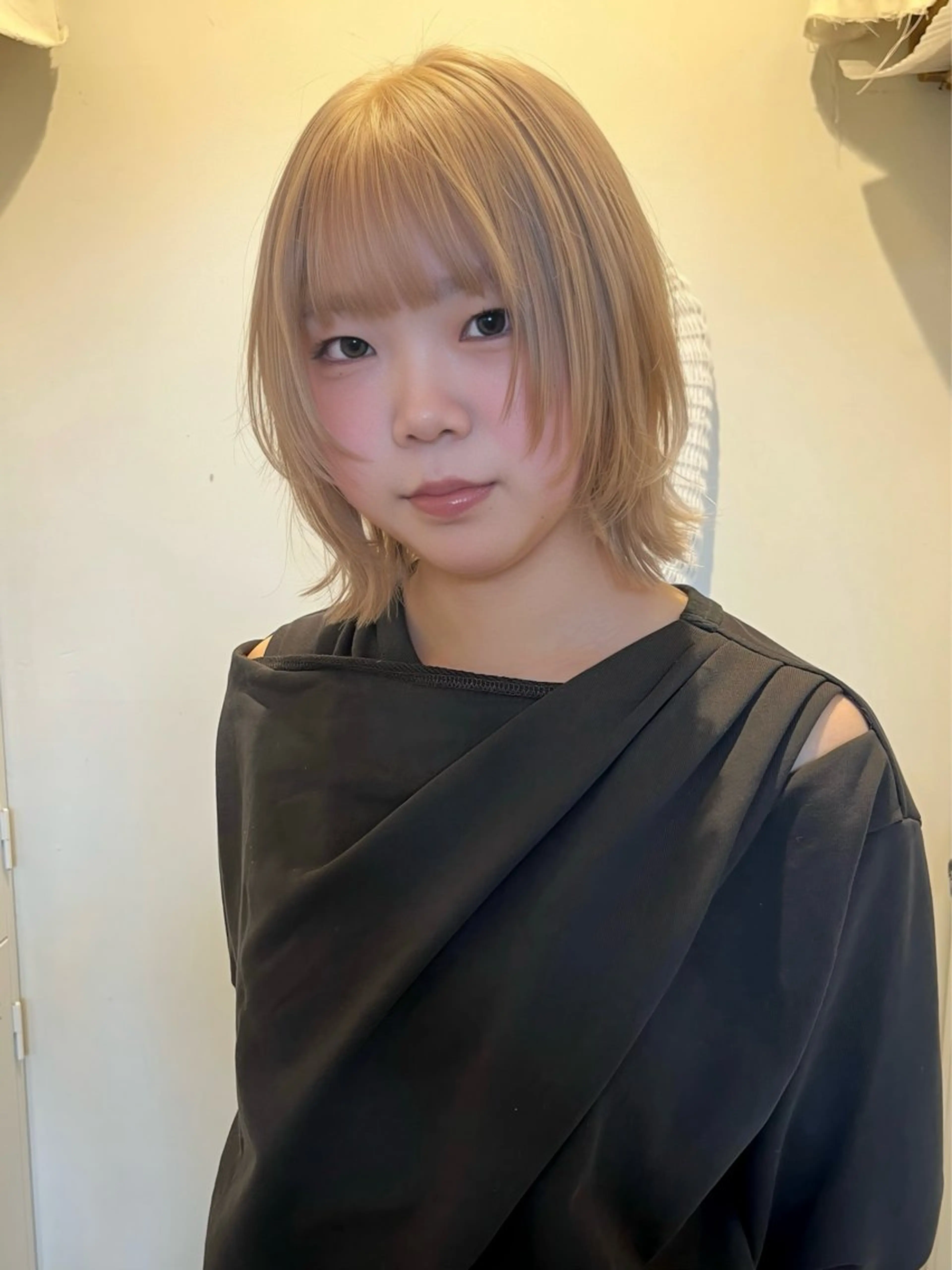 ミディアム カラー ブリーチ ヘアカラー ハイトーン/ボブ/ honoのヘアスタイル