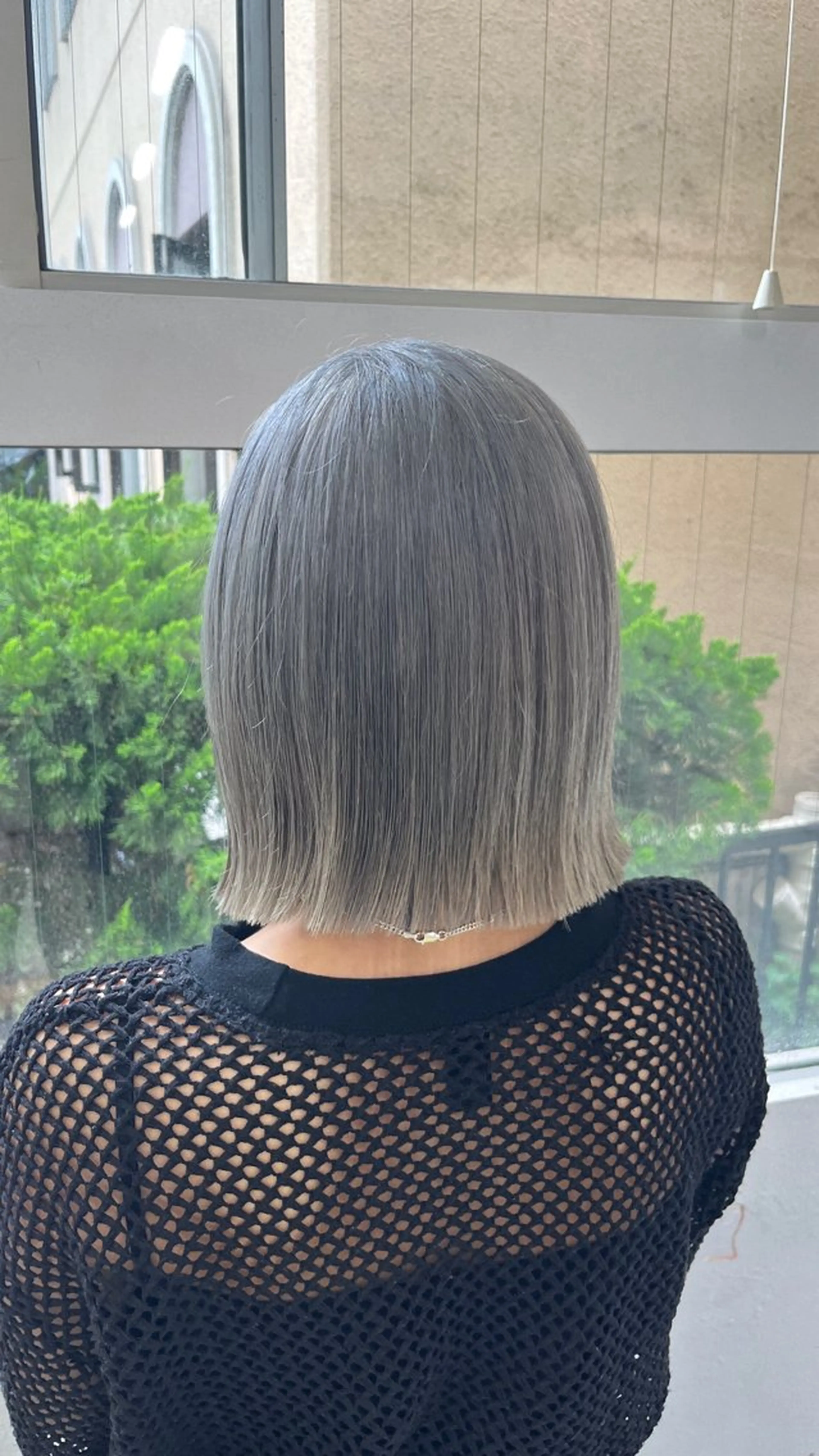 ミディアム 韓国風ヘア ヘアカラー エクステ ハイトーン 💭黒崎ハルカのヘアスタイル