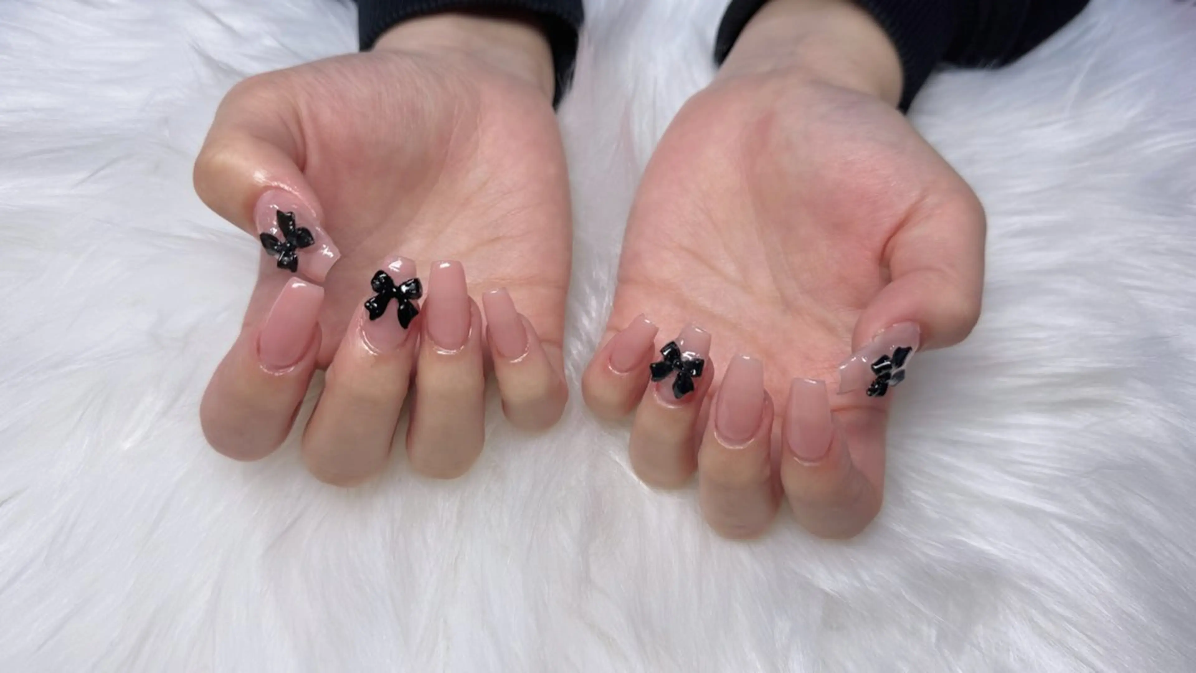 ネイル ハンドネイル ハンドケア hami🎀うかん 🎀チップ長さ出しのネイルデザイン