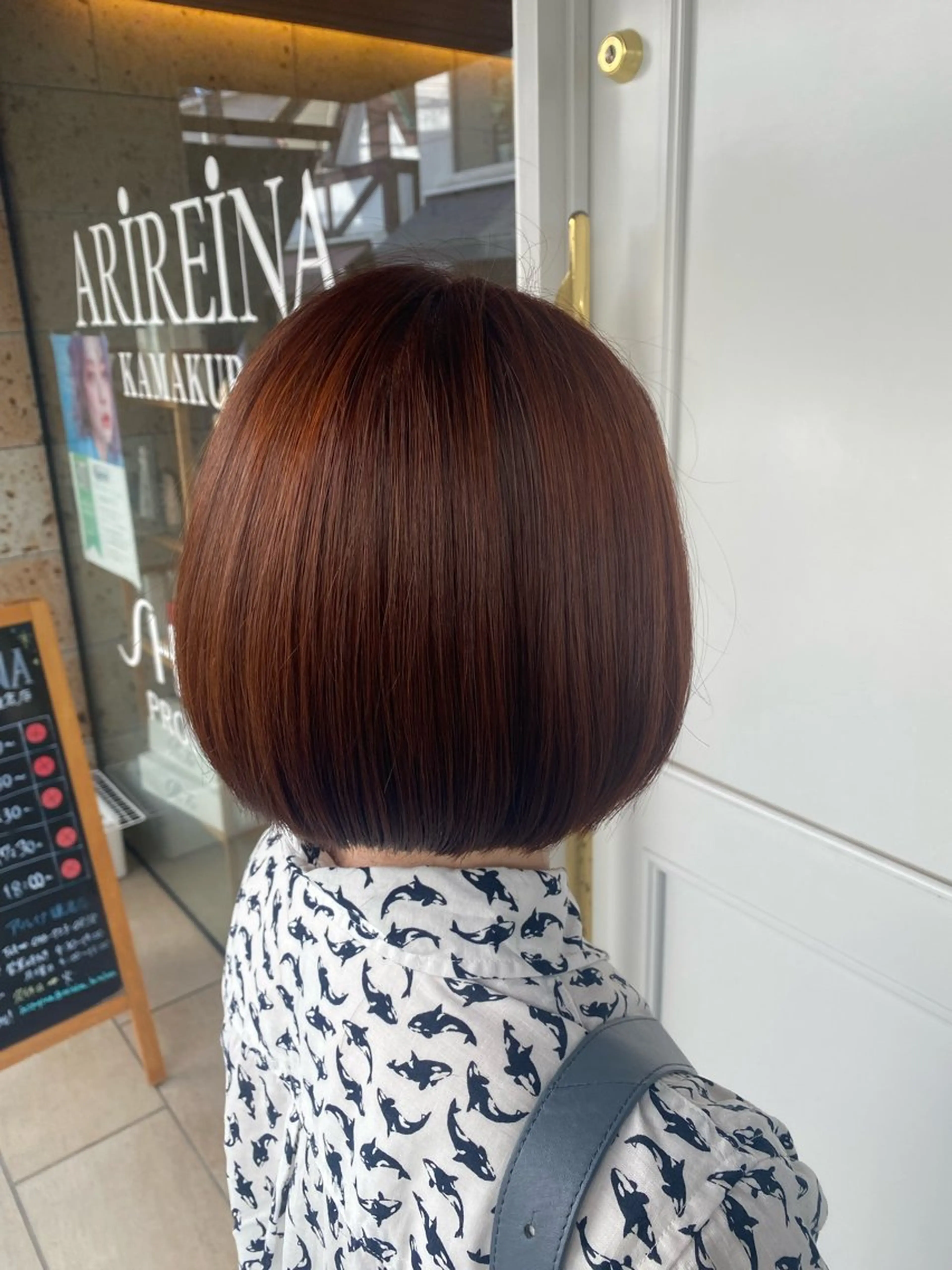 ショート カラー オーガニックカラー/ 髪質改善/暗髪/ボブのヘアスタイル