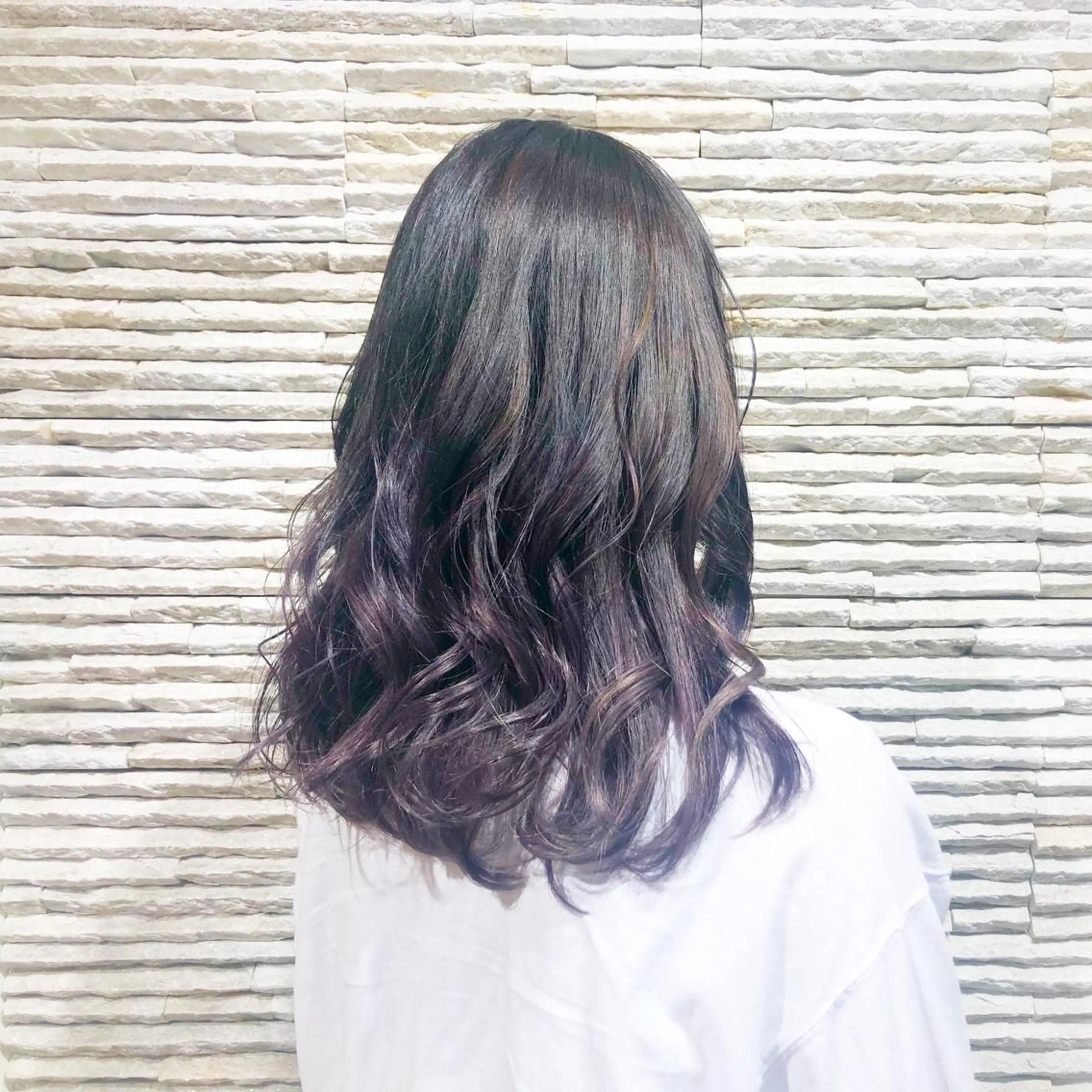 セミロング カラー ヘアアレンジ 嶋田 ゆきのヘアスタイル