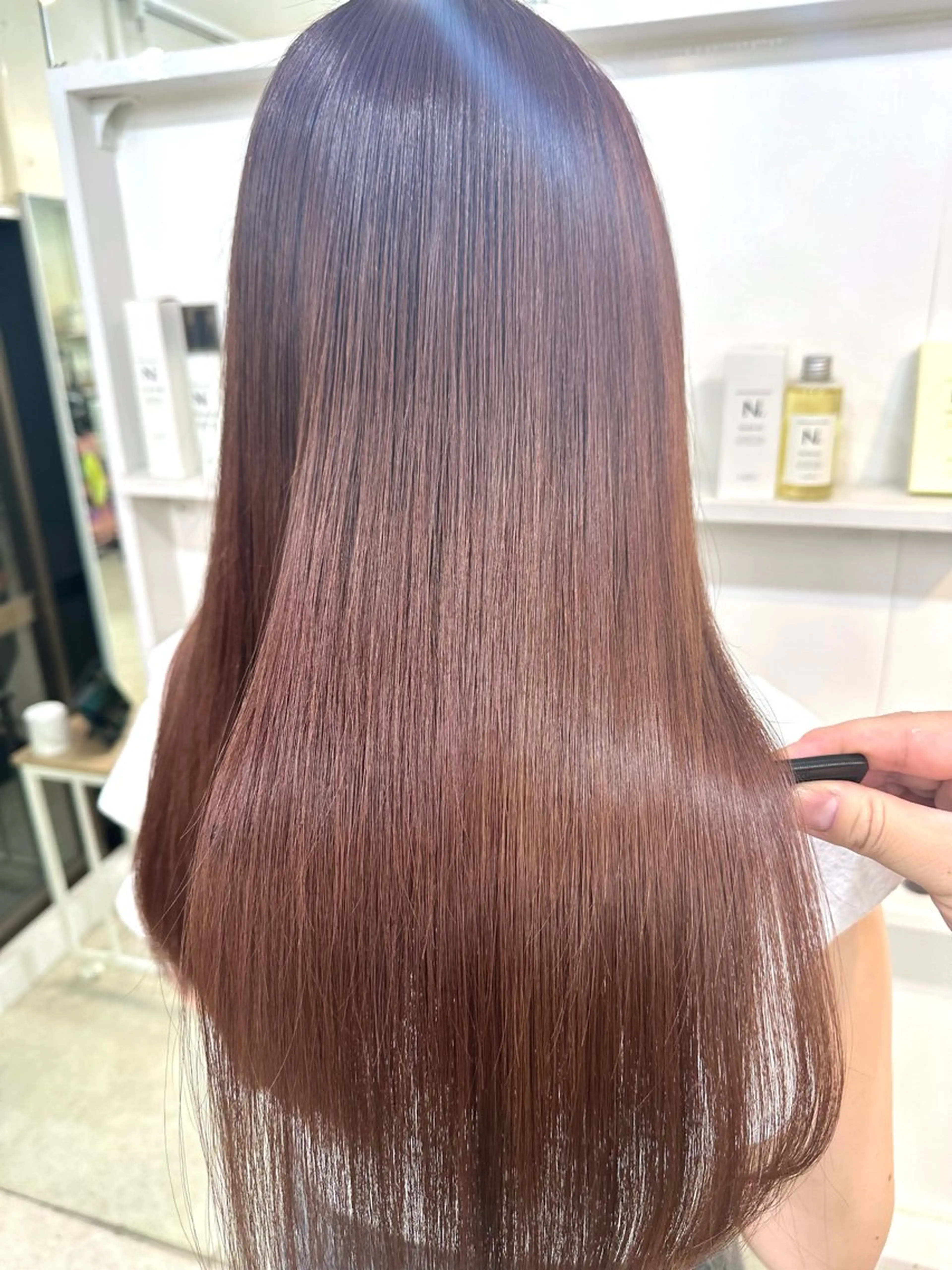 ロング カラー ヘアカラー トリートメント 髪質改善/レイヤー ストウシンゴのヘアスタイル