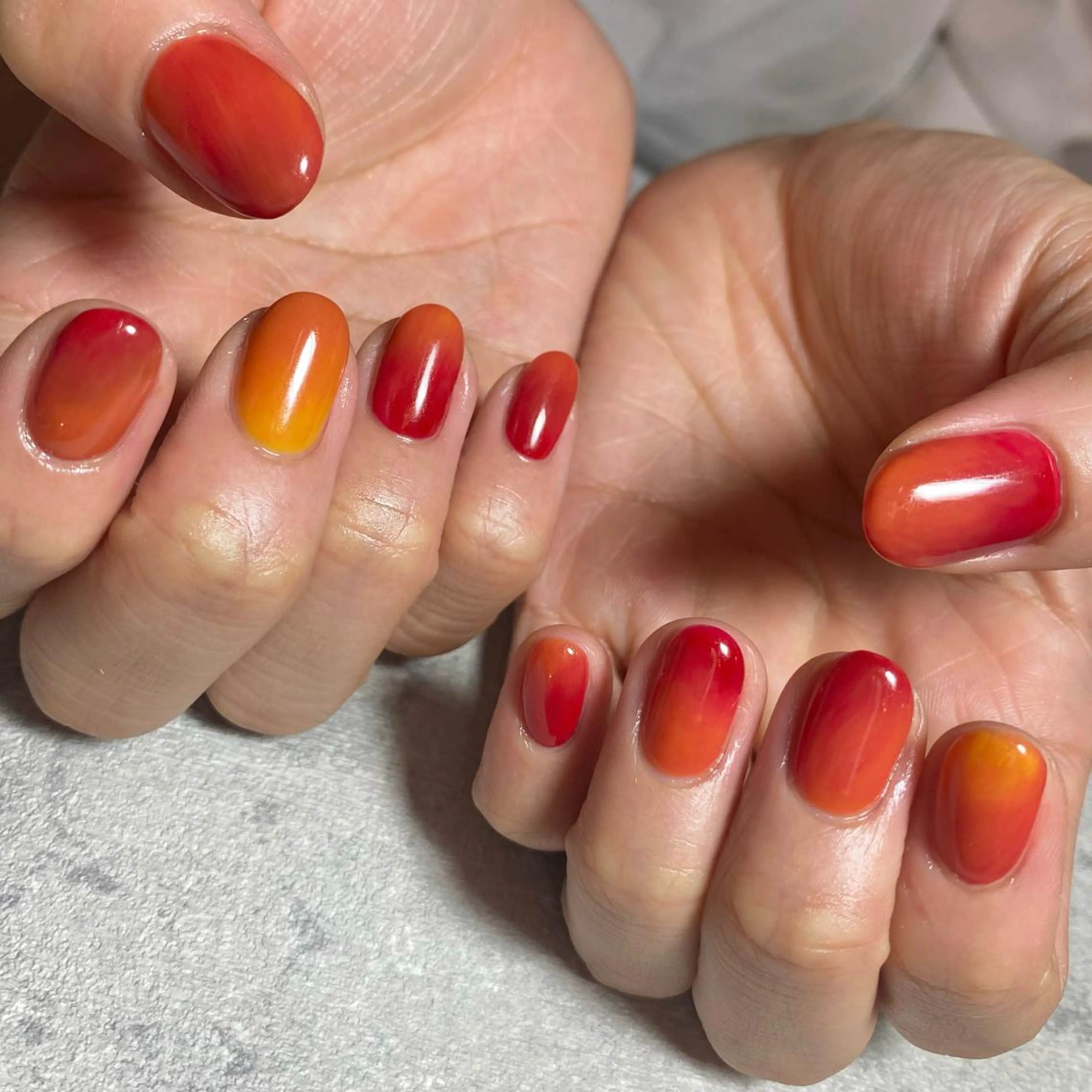 ネイル アートネイル ニュアンスネイル 春ネイル 夏ネイル ハンドネイル 山田 貴子のネイルデザイン