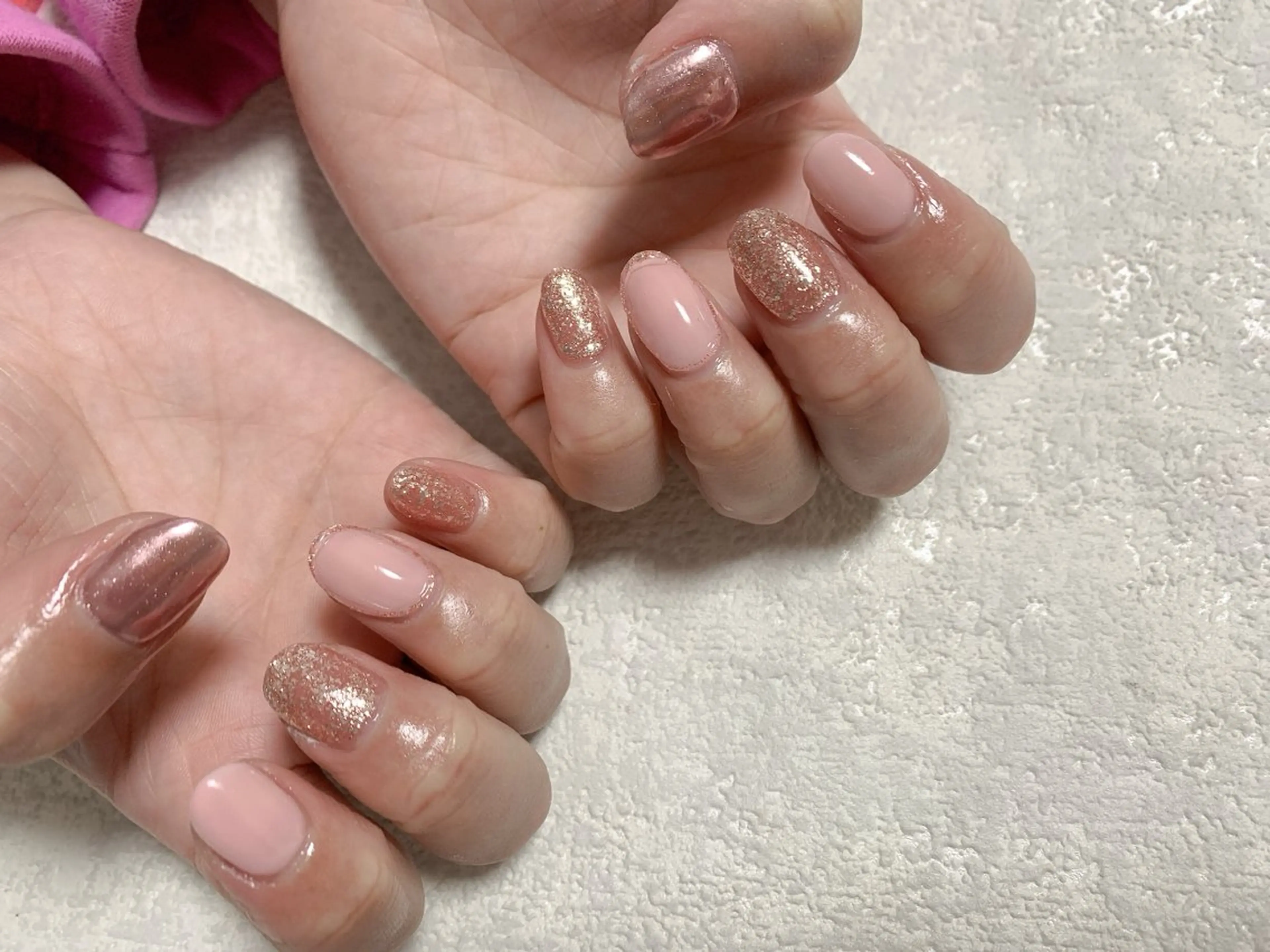 ネイル ジェルネイル 韓国ネイル ラメ(グリッター) メンズネイル ミラーネイル kiki nail たまプラーザのネイルデザイン