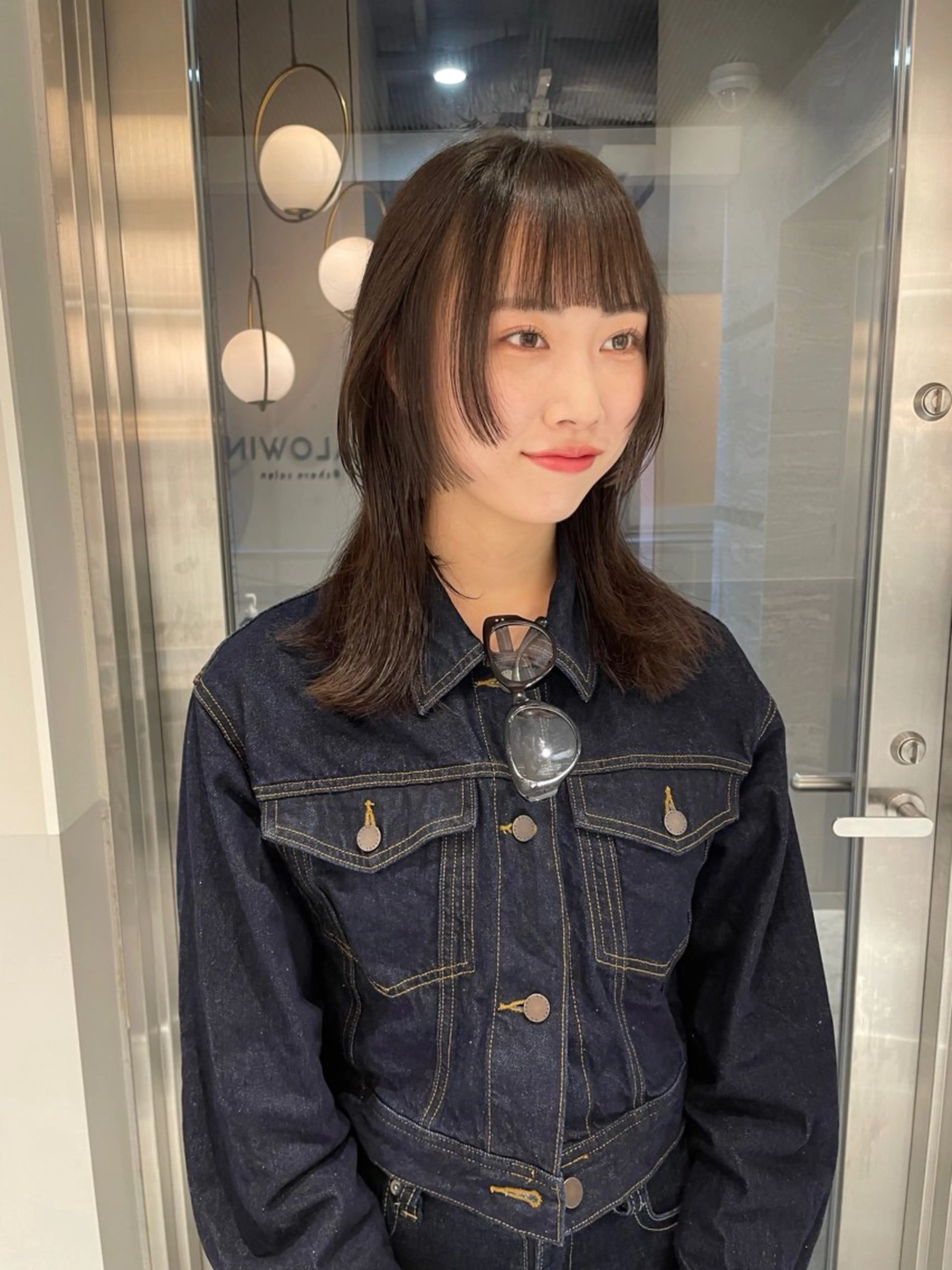 ミディアム カット ヘアカラー トリートメント satsuki 暖色・ブラウンカラーのヘアスタイル