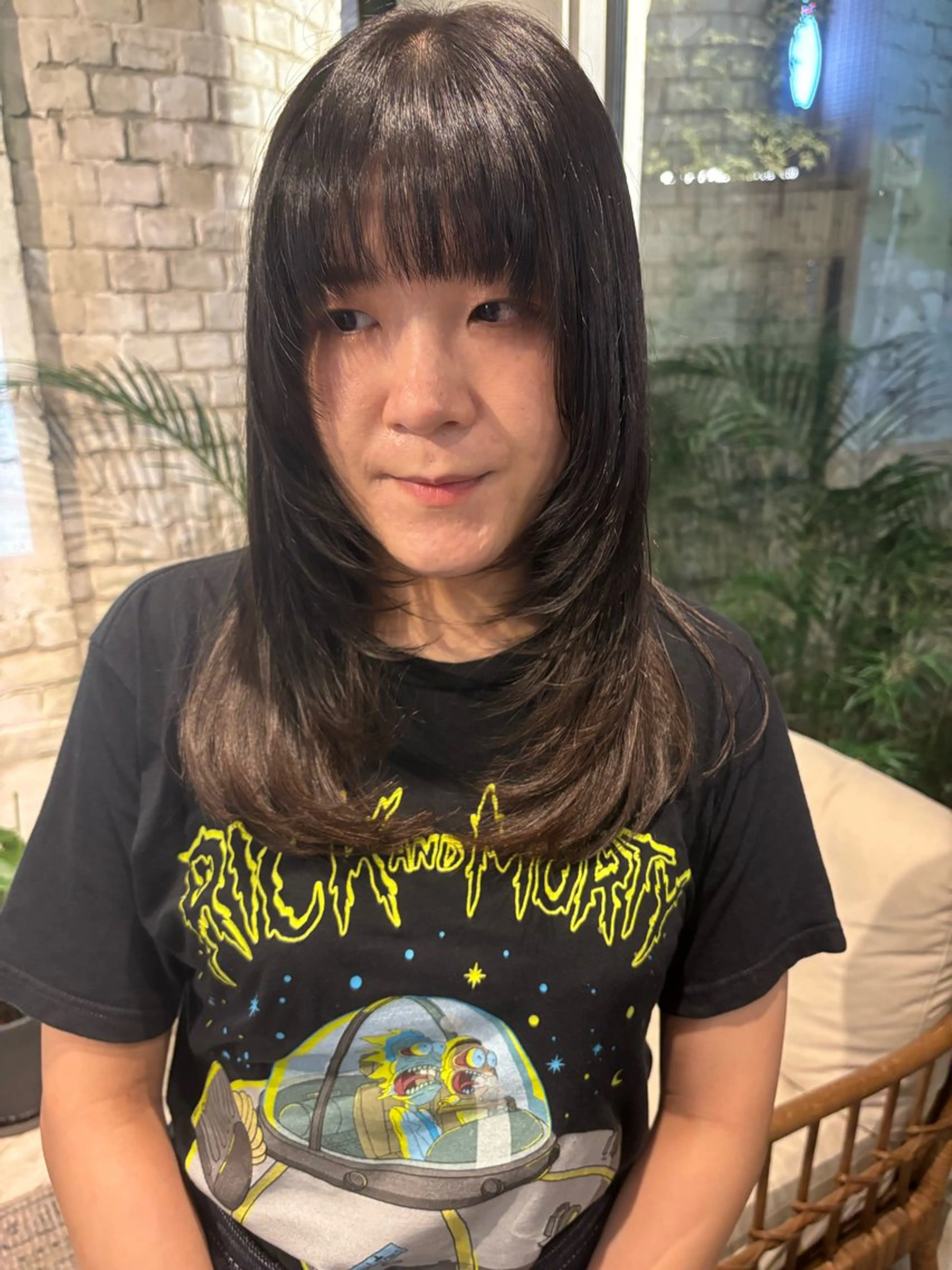 ミディアム カット 西 柚のヘアスタイル