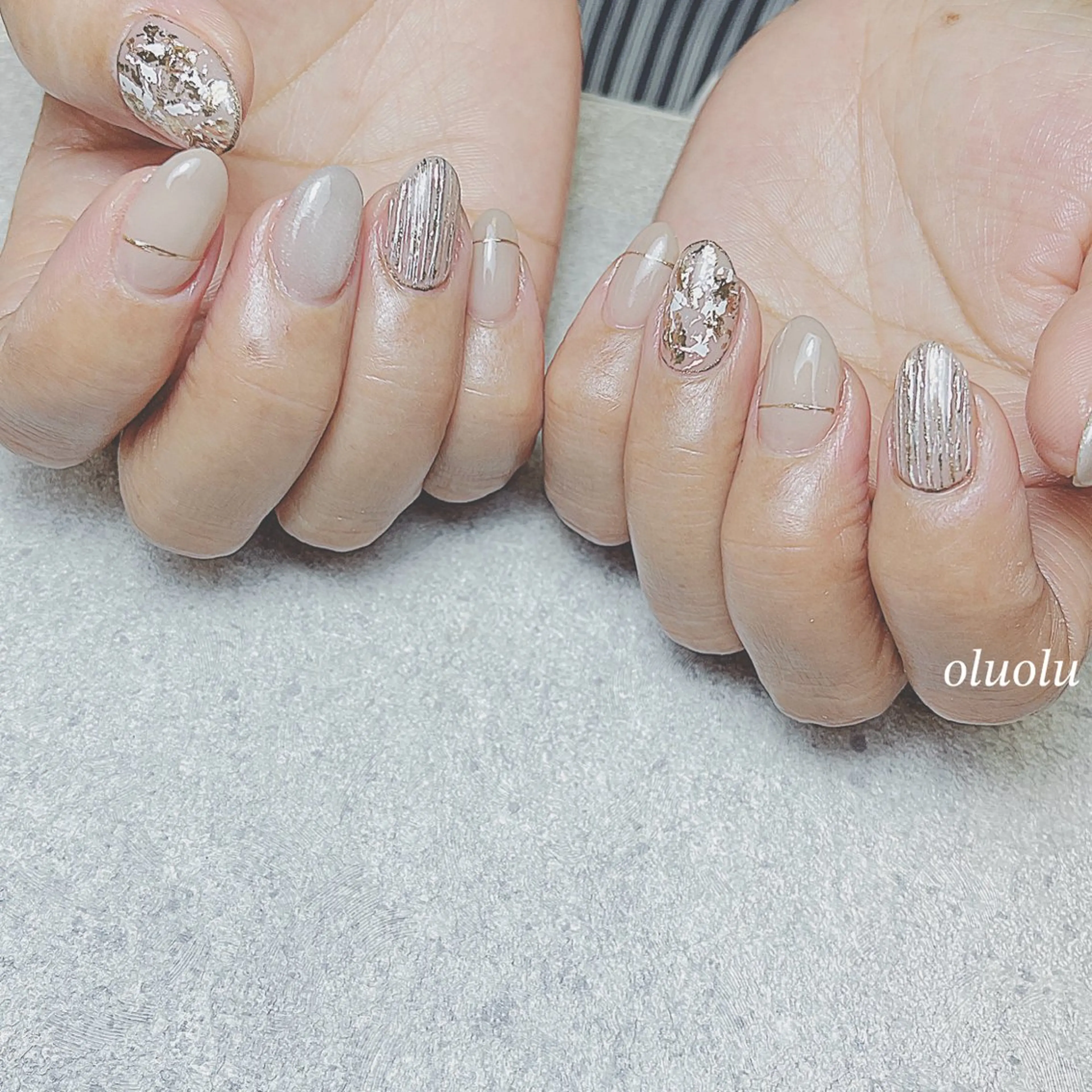 ネイル アートネイル マグネットネイル ニュアンスネイル ハンドネイル 大村 紬華のネイルデザイン