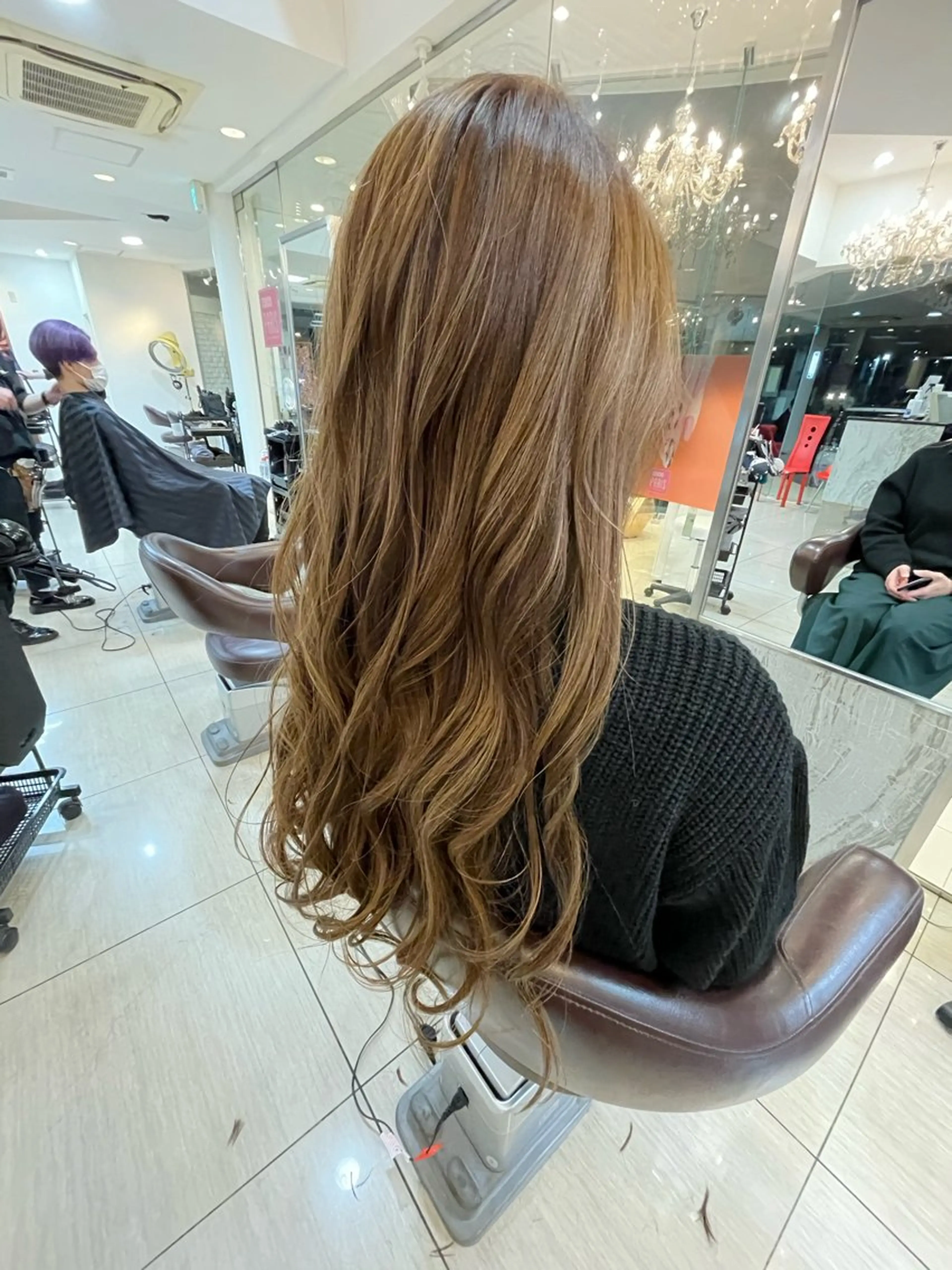 ロング カラー ベージュカラー ブリーチ ダブルカラー グレージュ ハイトーンカラー カット ヘアカラー SOYON西大寺店所属・ダブルカラー/ 髪質改善💎安藤のヘアスタイル